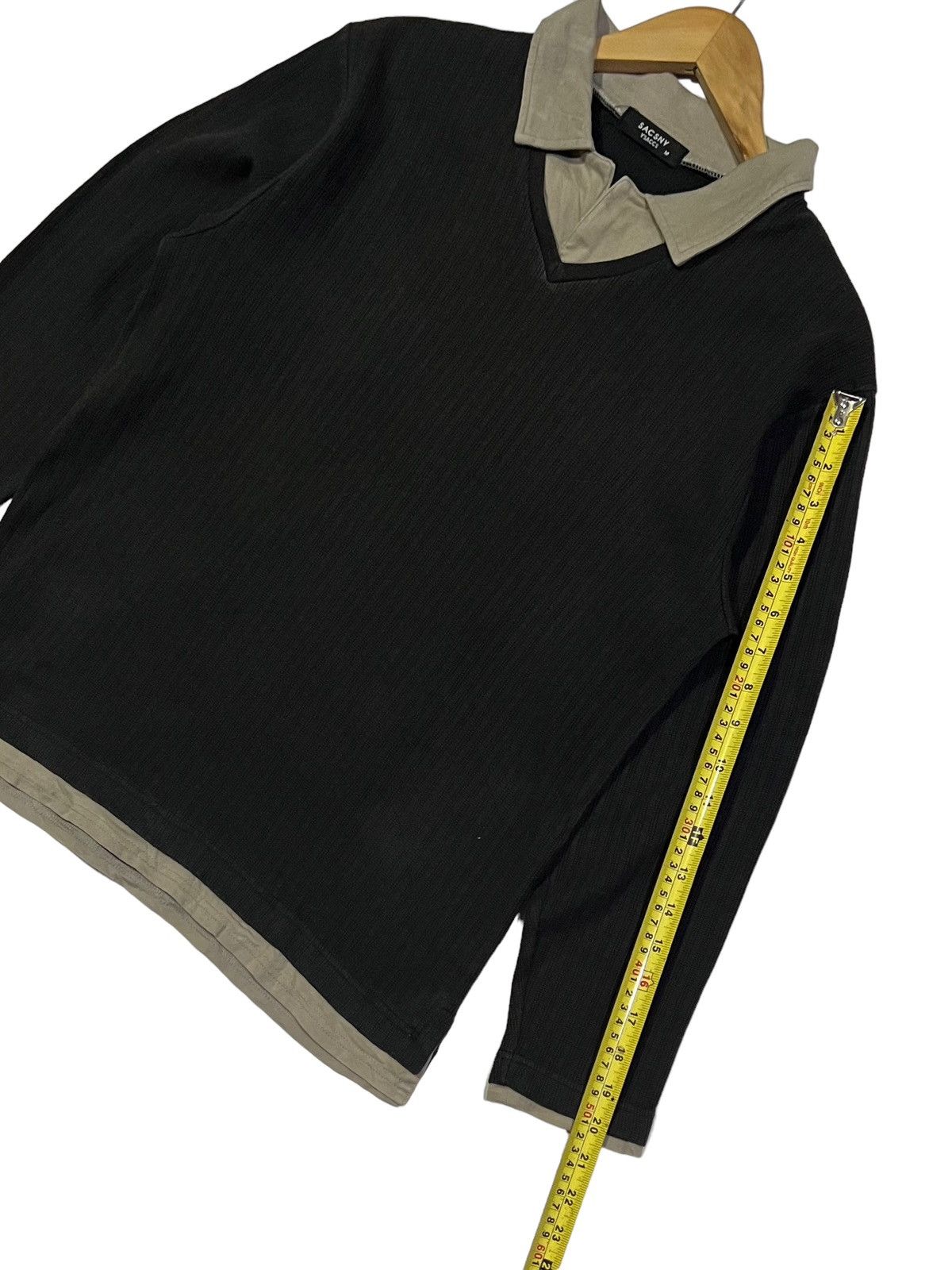 Vintage × Y's for Men × Yohji Yamamoto VINTAGE SACSNY Y’SACCS LONG SLEEVE DOUBLE COLLAR BY YOHJI Size US S / EU 44-46 / 1 - 11 Thumbnail