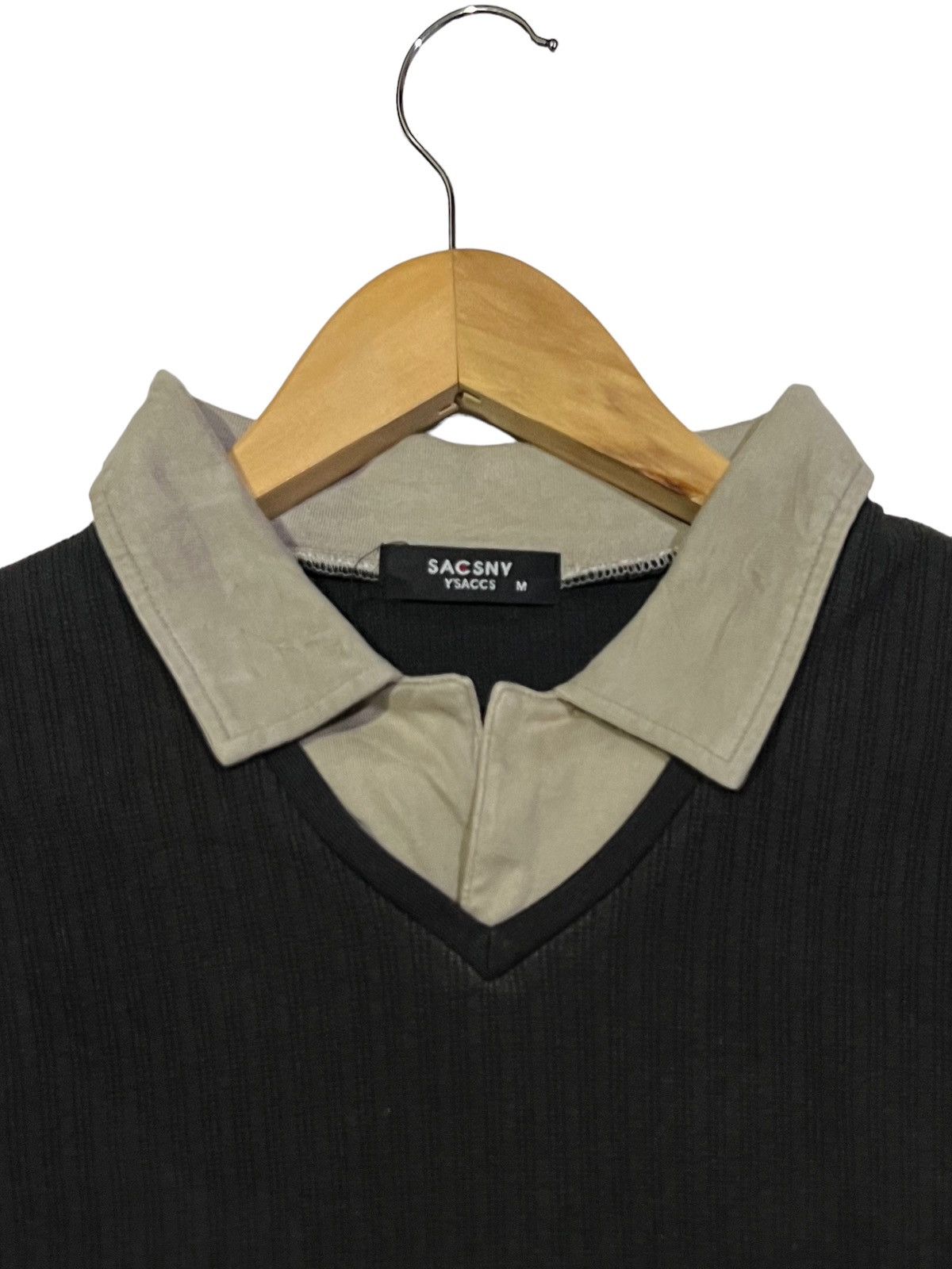 Vintage × Y's for Men × Yohji Yamamoto VINTAGE SACSNY Y’SACCS LONG SLEEVE DOUBLE COLLAR BY YOHJI Size US S / EU 44-46 / 1 - 3 Thumbnail