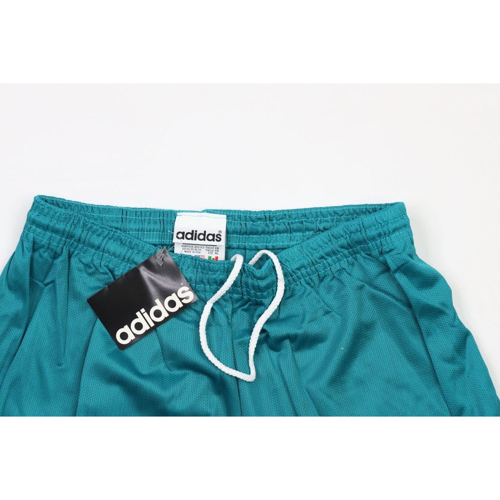 Adidas × Vintage NOS Vintage 90s Adidas Spell Out Above Knee Mesh Shorts XL Size US 36 / EU 52 - 2 Thumbnail