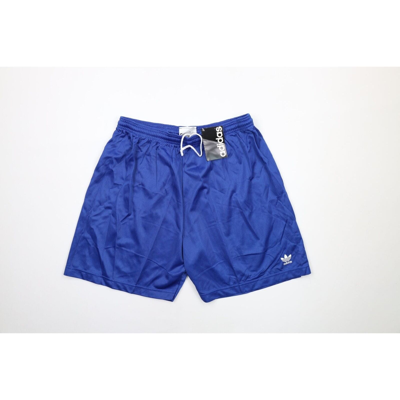 image of Nos Vintage 90's Adidas Spell Out Above Knee Mesh Shorts XL in Blue, Men's (Size 36)