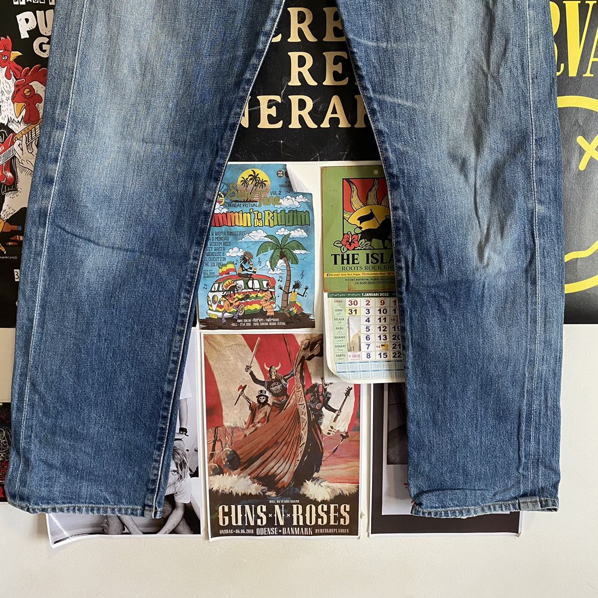 Levi's Vintage Levi’s 551 90s Big E Selvedge Distressed Denim Size US 28 / EU 44 - 2 Thumbnail