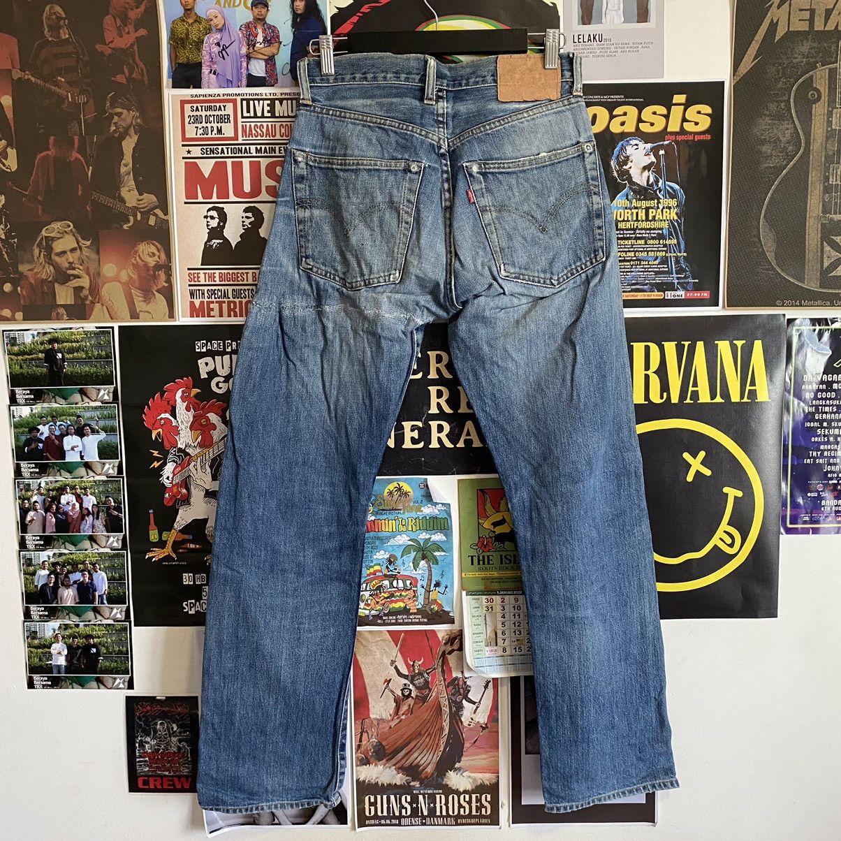 Levi's Vintage Levi’s 551 90s Big E Selvedge Distressed Denim Size US 28 / EU 44 - 6 Thumbnail
