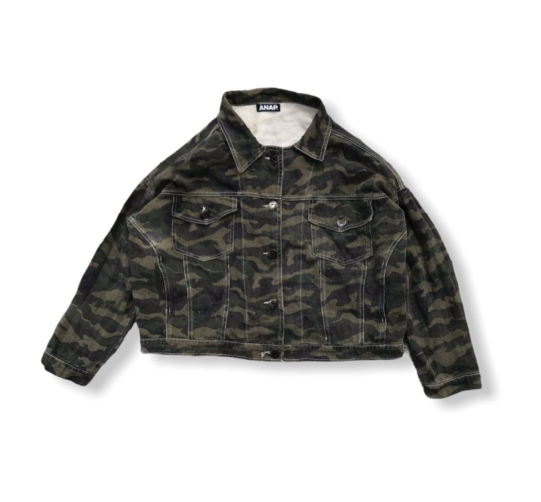 image of Vintage Japanesebrand Anap Oversize Short Camo Jacket, Men's (Size Medium)