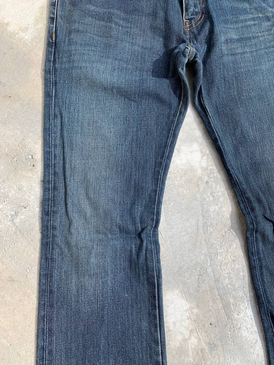 Japanese Brand Rico Dyed Washed Flare Zipper Denim Size 31" - 8 Thumbnail