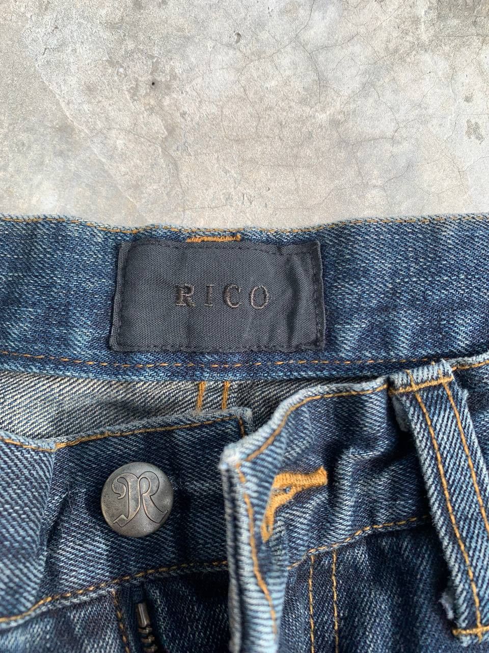 Japanese Brand Rico Dyed Washed Flare Zipper Denim Size 31" - 13 Thumbnail