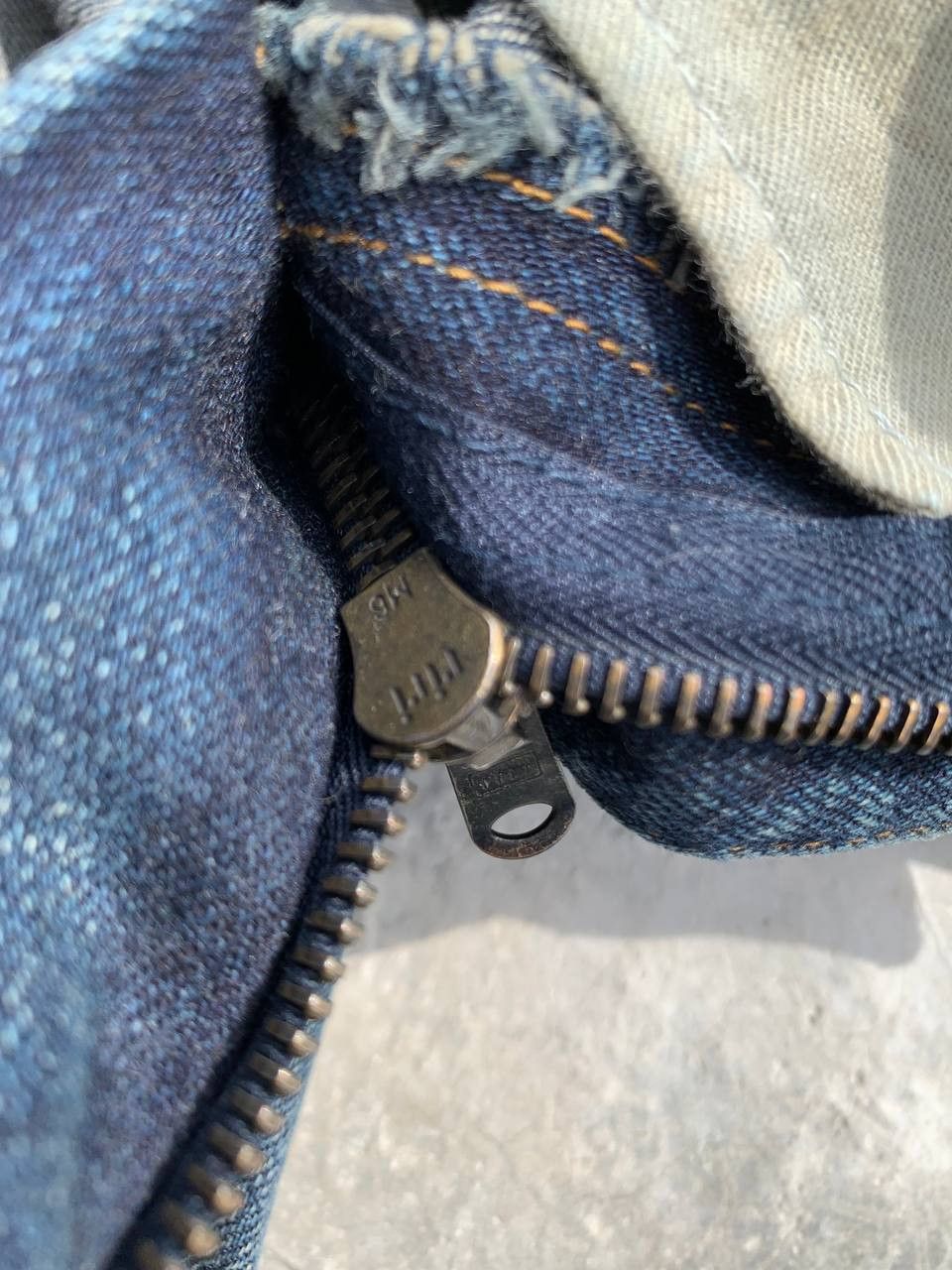 Japanese Brand Rico Dyed Washed Flare Zipper Denim Size 31" - 16 Thumbnail
