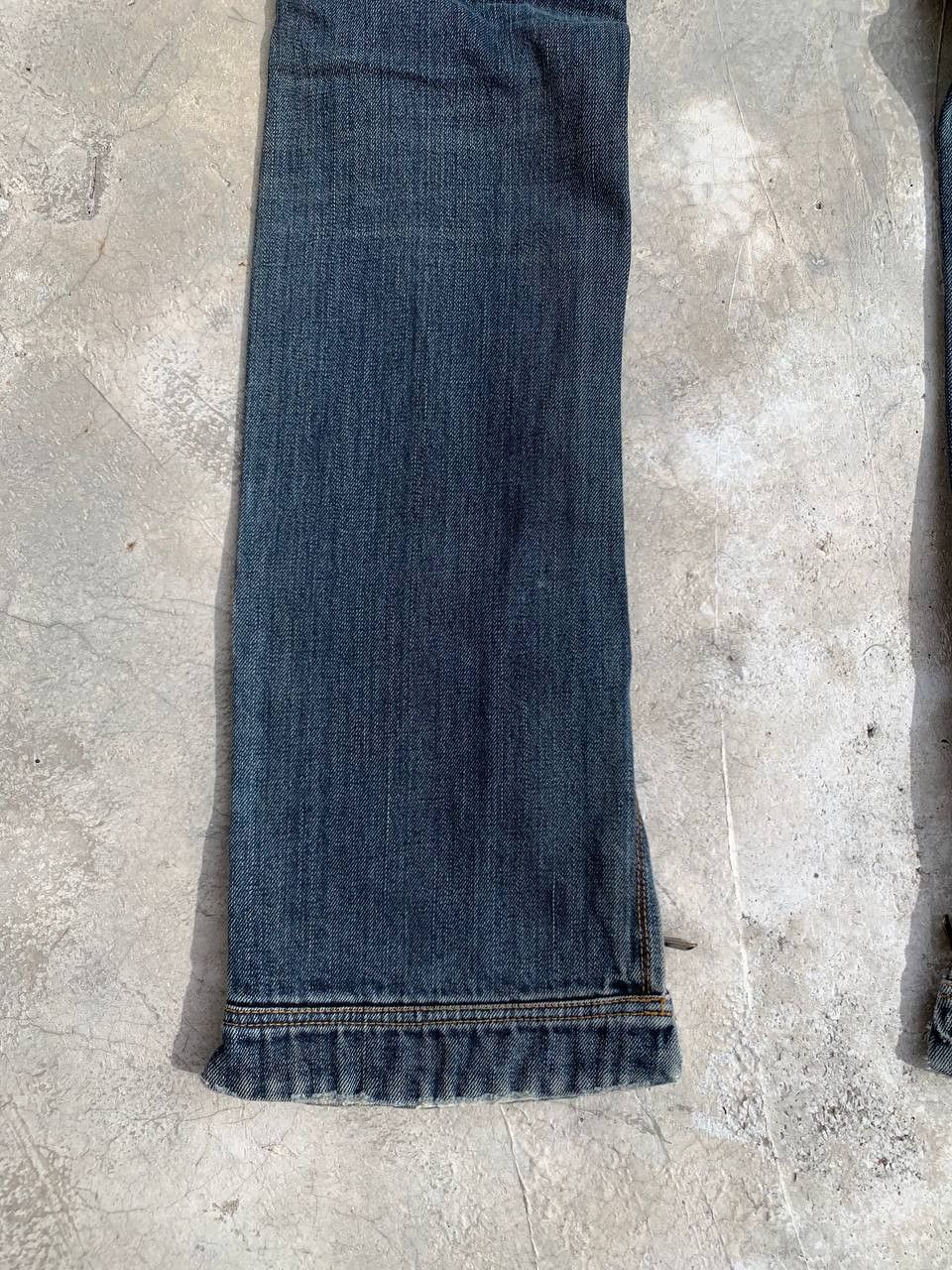Japanese Brand Rico Dyed Washed Flare Zipper Denim Size 31" - 12 Thumbnail