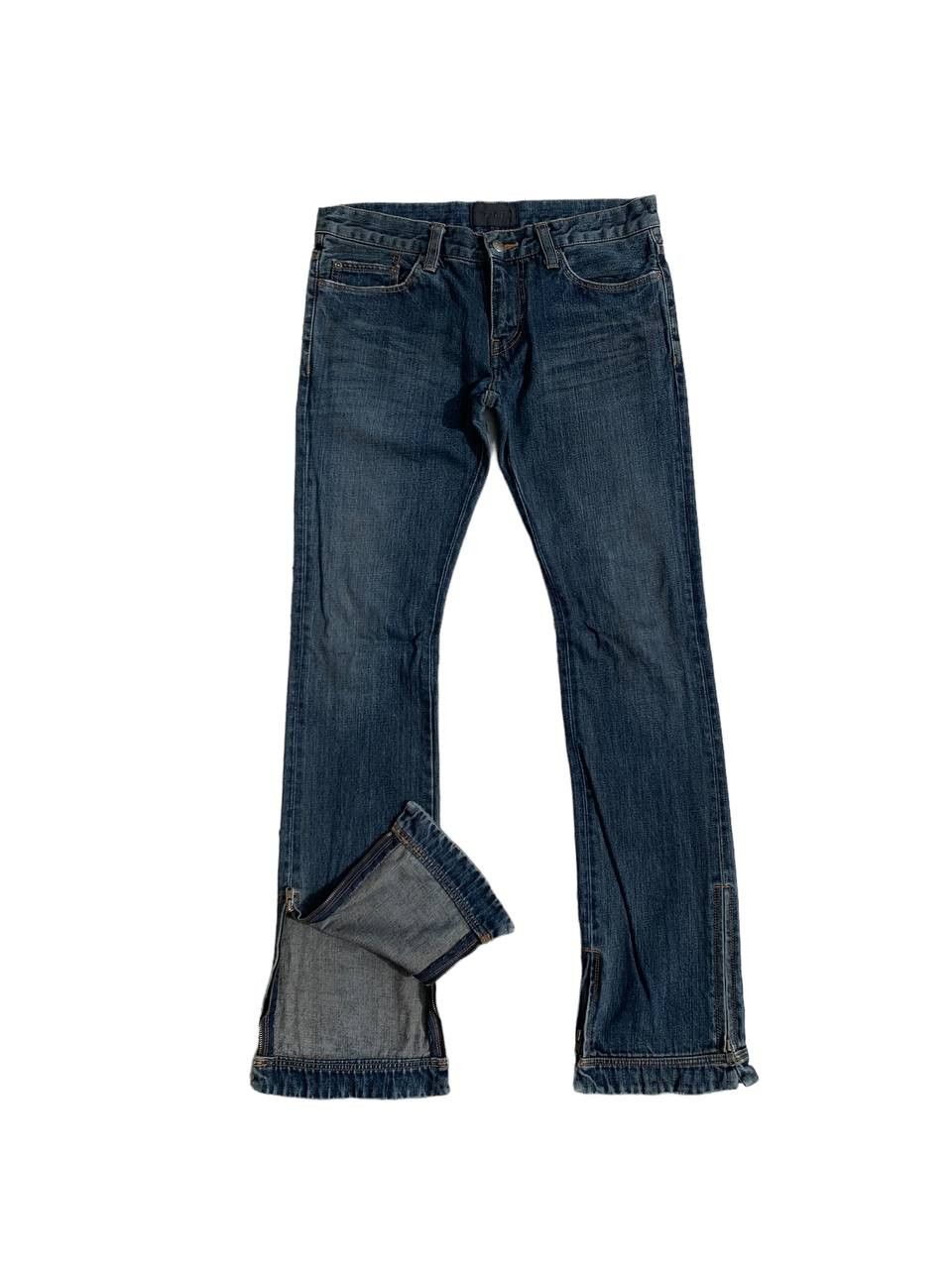 Japanese Brand Rico Dyed Washed Flare Zipper Denim Size 31" - 1 Thumbnail