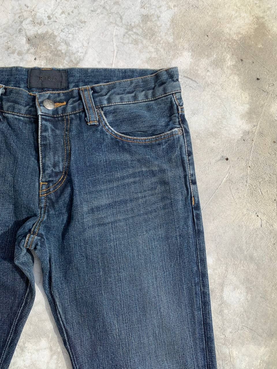 Japanese Brand Rico Dyed Washed Flare Zipper Denim Size 31" - 3 Thumbnail