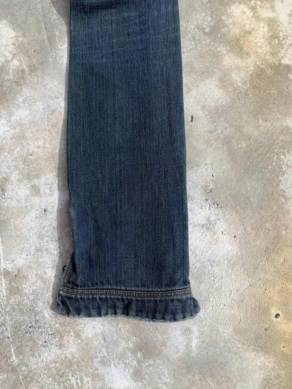 Japanese Brand Rico Dyed Washed Flare Zipper Denim Size 31" - 11 Thumbnail