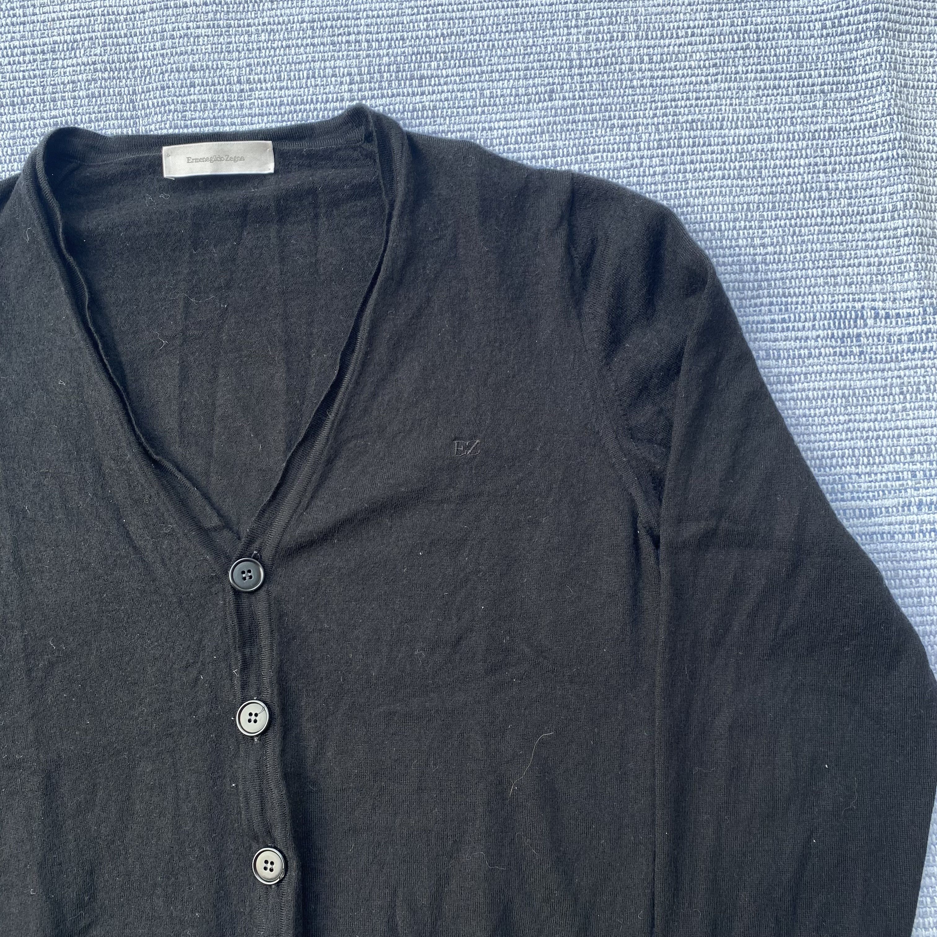 Ermenegildo Zegna black wool cardigan Size US S / EU 44-46 / 1 - 4 Thumbnail