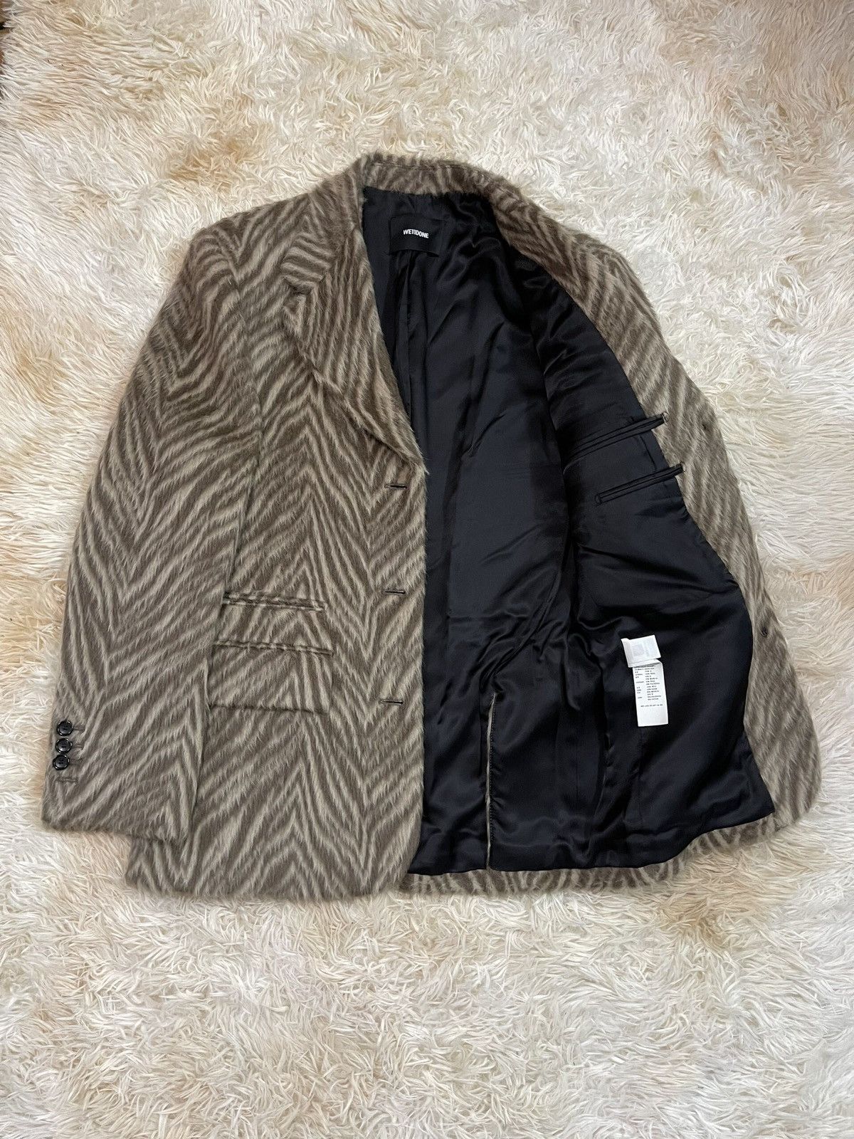 WE11DONE We11done Zebra Pattern Brown Fur Blazer Size US M / EU 48-50 / 2 - 10 Thumbnail