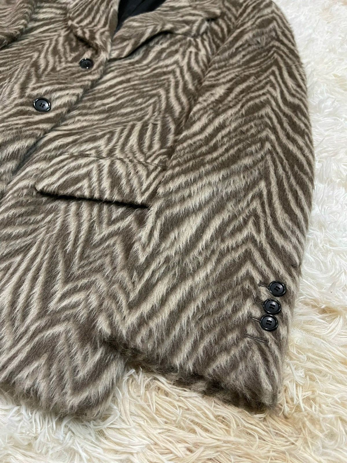 WE11DONE We11done Zebra Pattern Brown Fur Blazer Size US M / EU 48-50 / 2 - 7 Thumbnail