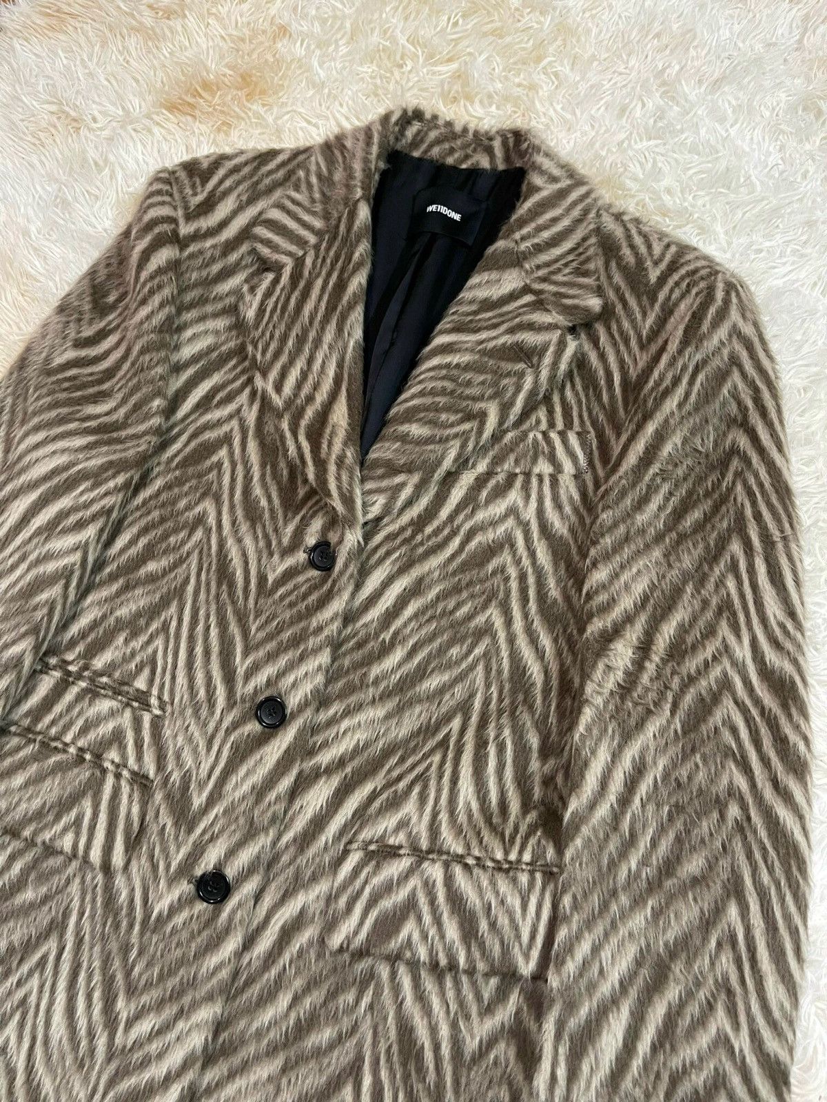 WE11DONE We11done Zebra Pattern Brown Fur Blazer Size US M / EU 48-50 / 2 - 8 Thumbnail