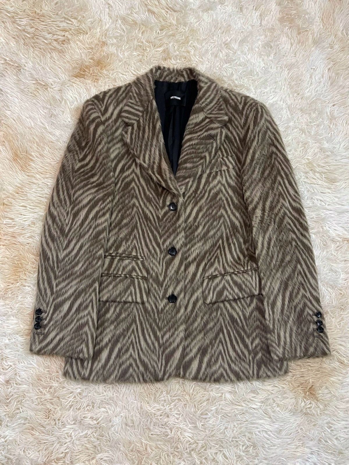 WE11DONE We11done Zebra Pattern Brown Fur Blazer Size US M / EU 48-50 / 2 - 1 Thumbnail
