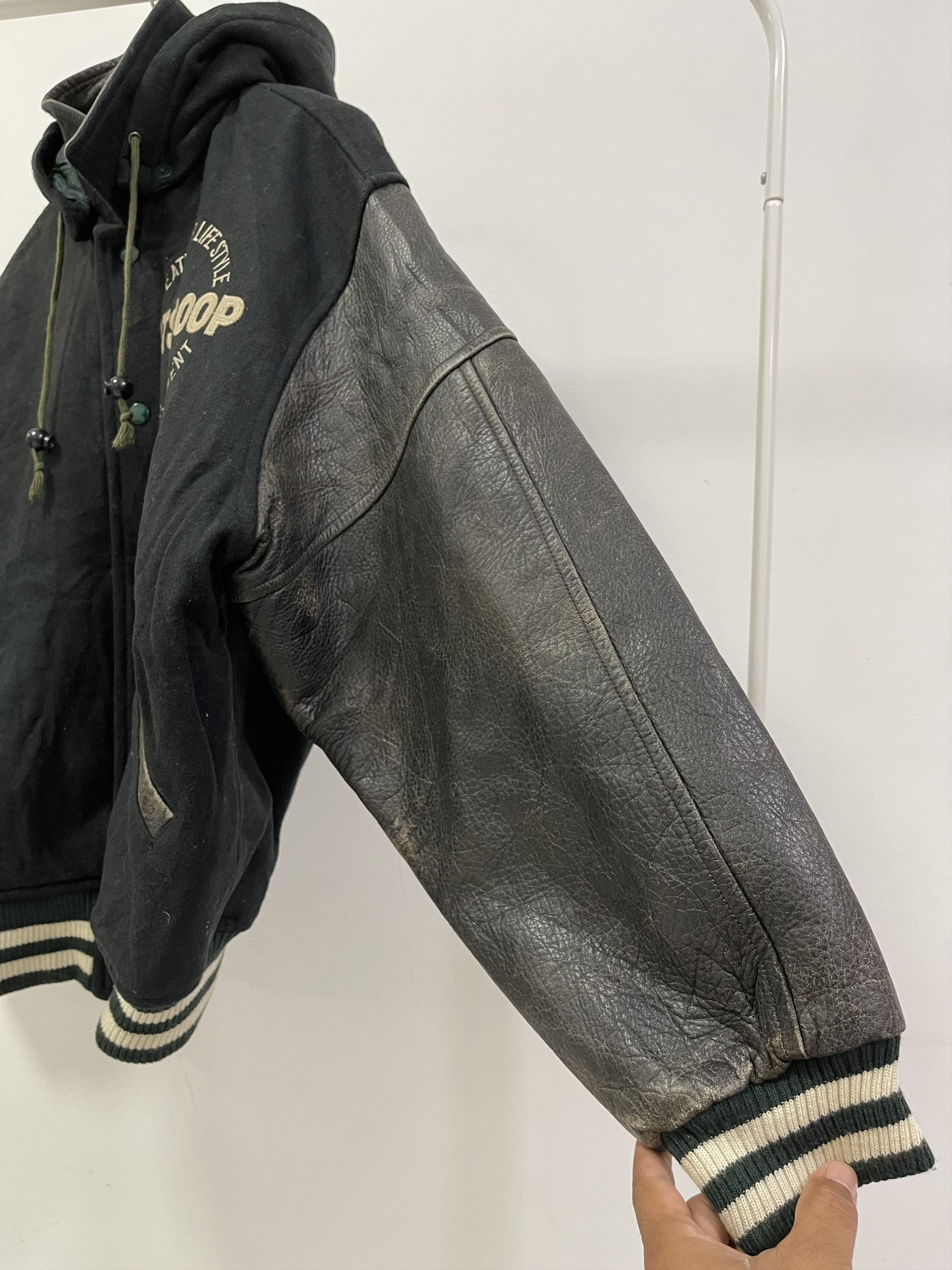 Leather Vintage HOTSCOOP Wool Sleeve Leather Varsity Jacket Size US L / EU 52-54 / 3 - 10 Thumbnail