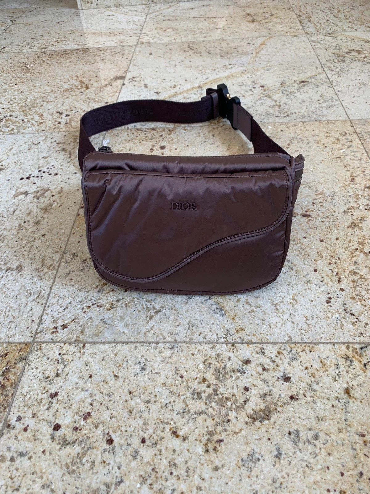 Christian Dior Monsieur × Kim Jones Saddle Bag With Buckle in Bordeaux Size ONE SIZE - 3 Thumbnail