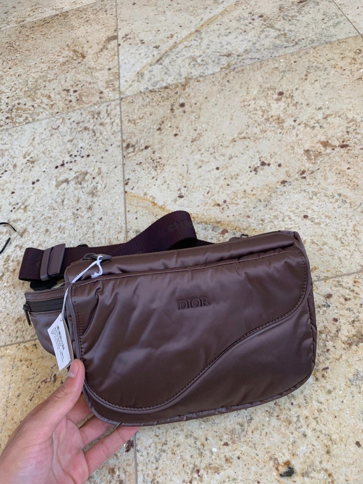 Christian Dior Monsieur × Kim Jones Saddle Bag With Buckle in Bordeaux Size ONE SIZE - 6 Thumbnail