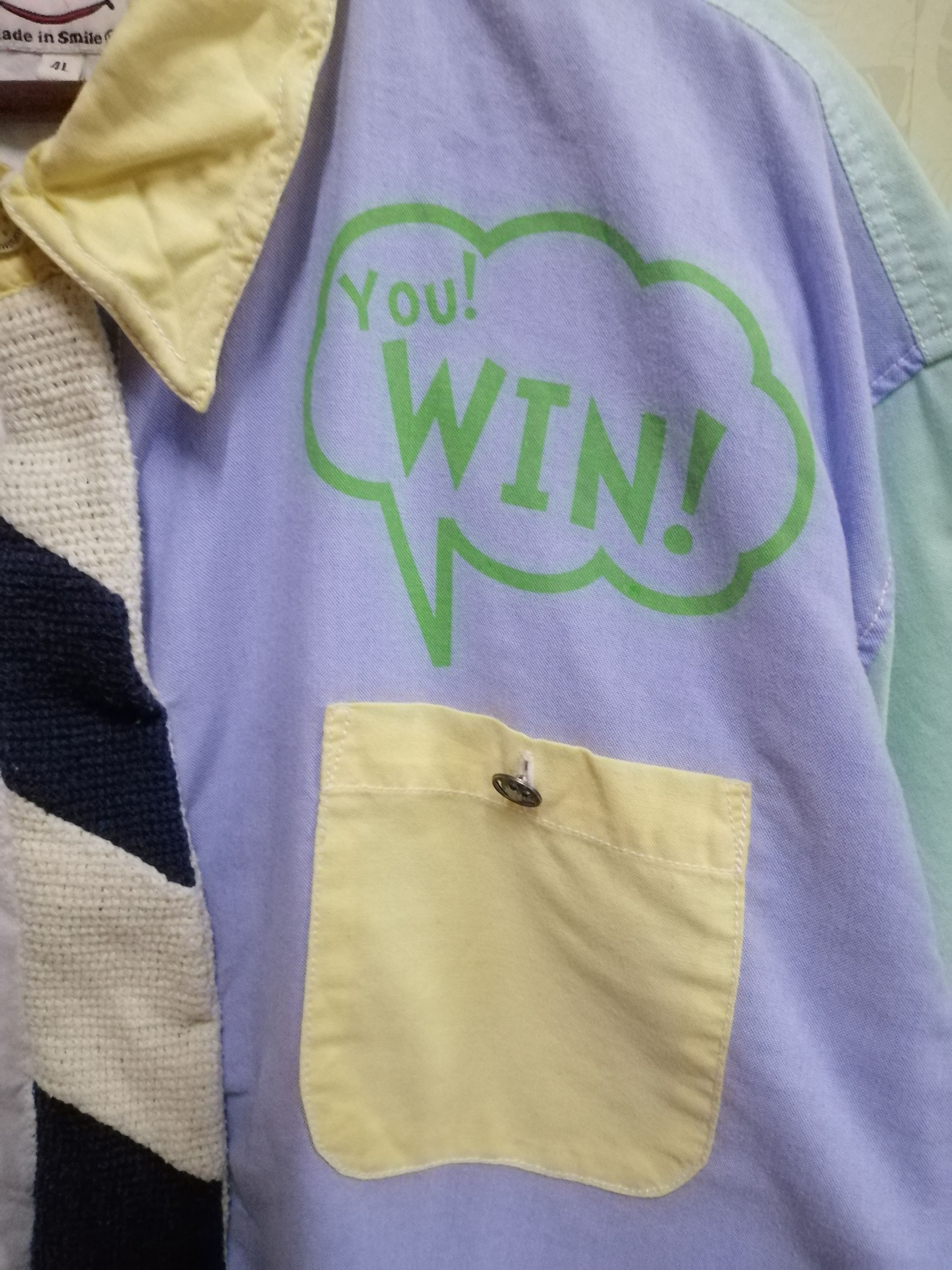 Designer × Vintage UP SMILE button up shirt streetwear design oversize 4L J12 Size US XXL / EU 58 / 5 - 4 Thumbnail