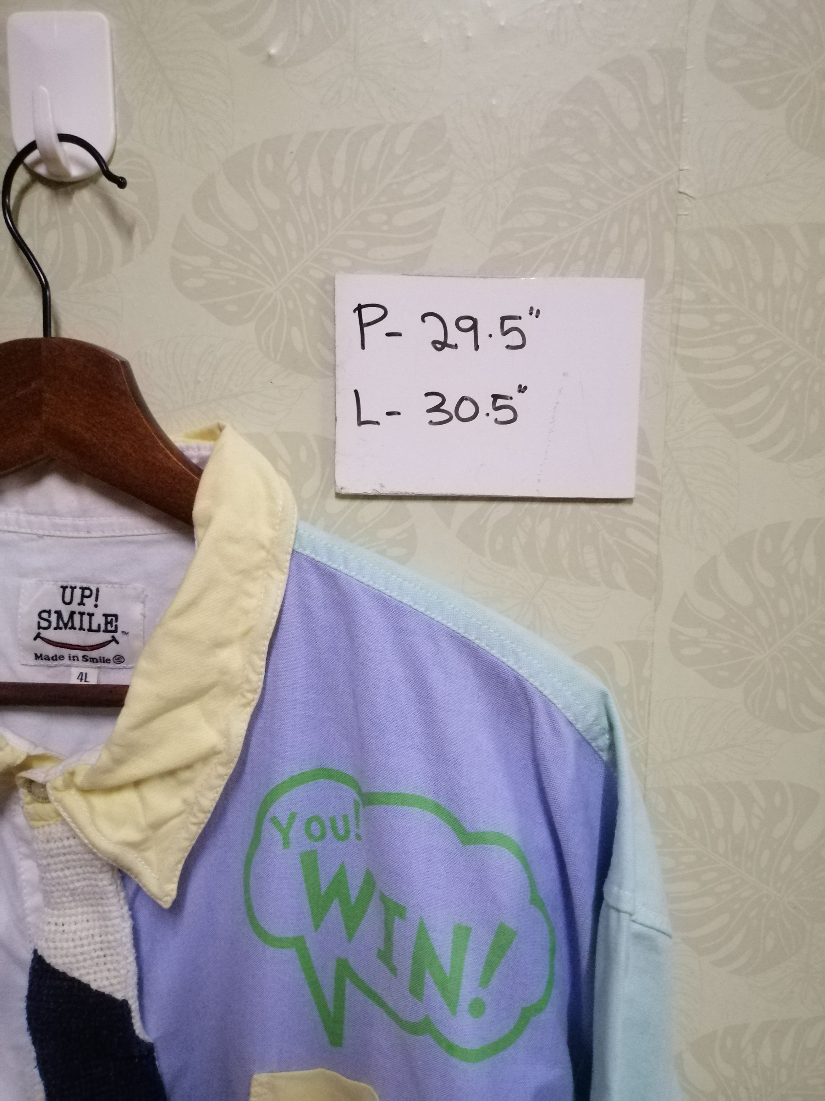 Designer × Vintage UP SMILE button up shirt streetwear design oversize 4L J12 Size US XXL / EU 58 / 5 - 8 Thumbnail