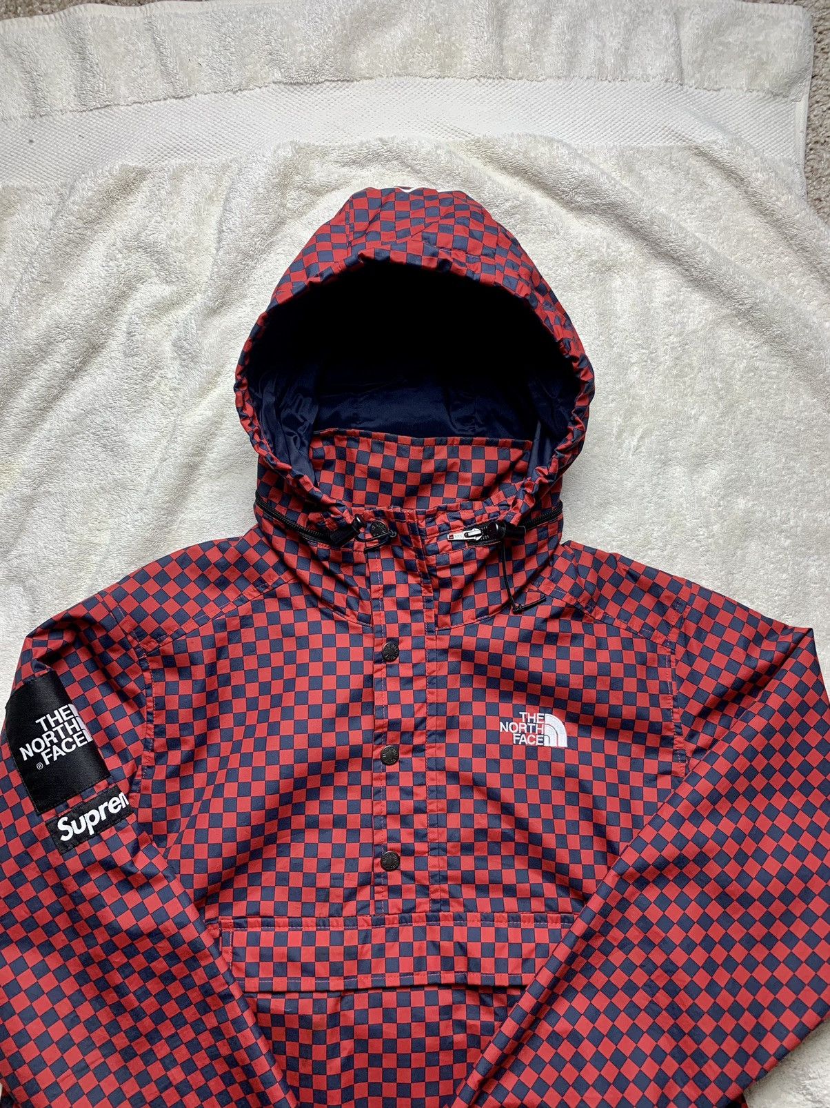 Supreme × The North Face 2011 The North Face x Supreme CHECKERED Pullover Jacket Red Size US L / EU 52-54 / 3 - 2 Thumbnail