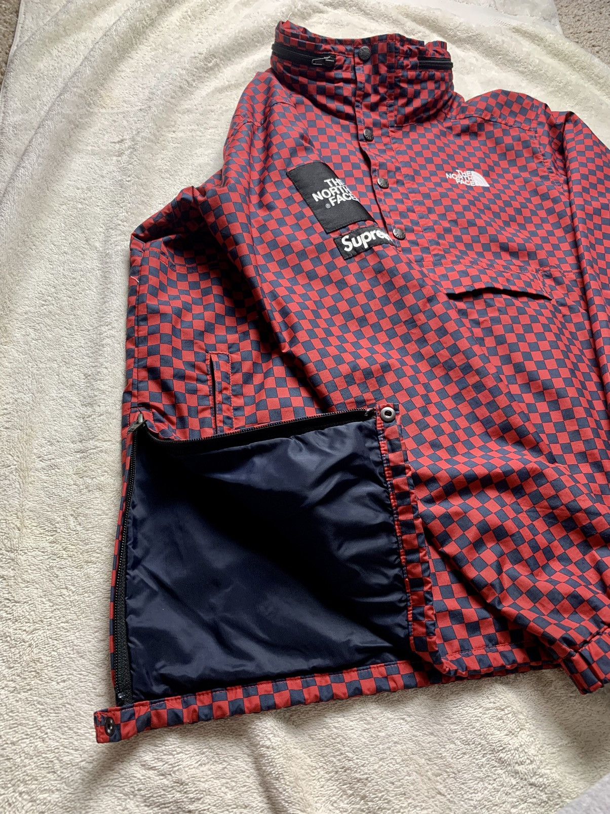Supreme × The North Face 2011 The North Face x Supreme CHECKERED Pullover Jacket Red Size US L / EU 52-54 / 3 - 13 Thumbnail