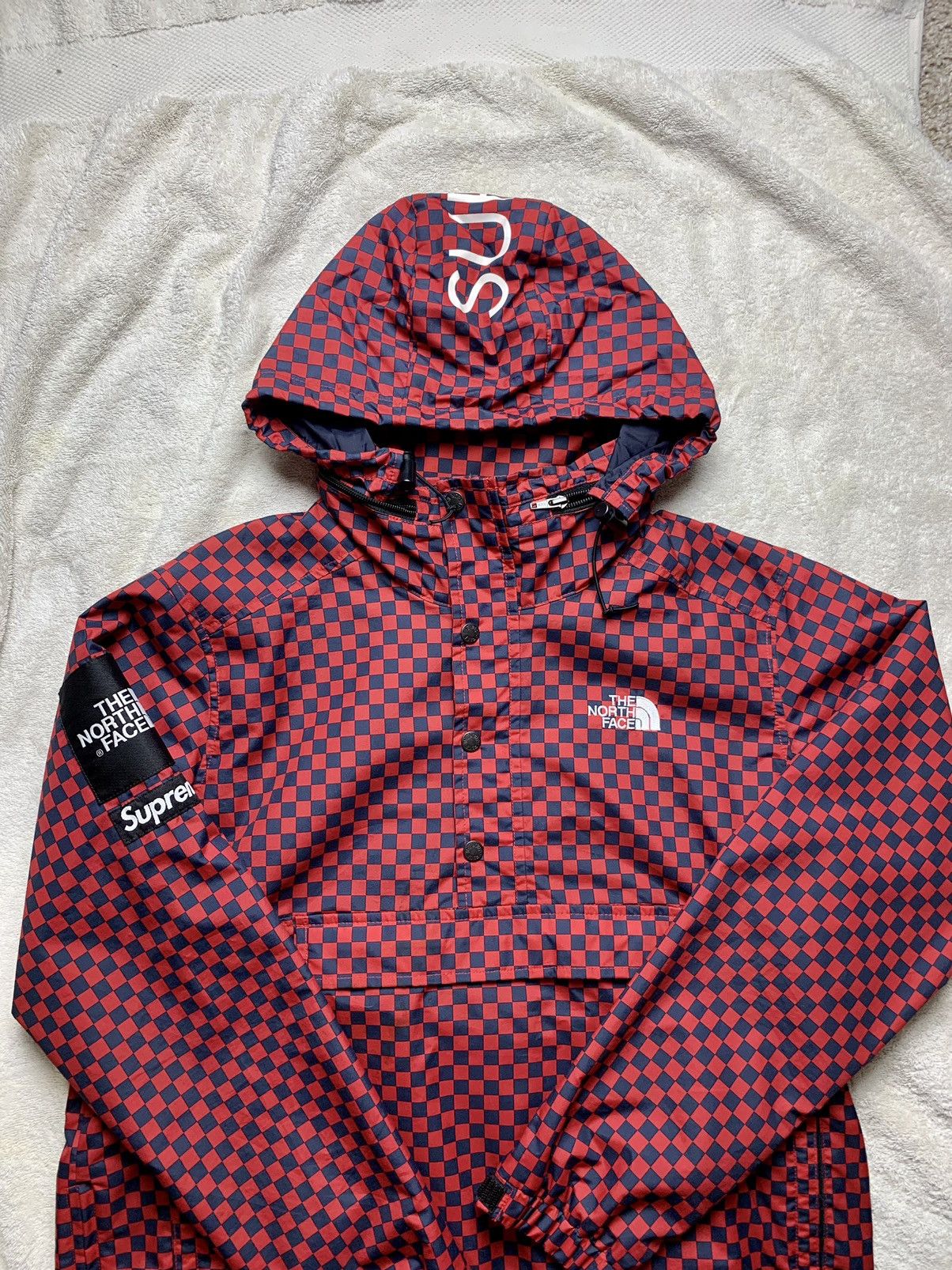 Supreme × The North Face 2011 The North Face x Supreme CHECKERED Pullover Jacket Red Size US L / EU 52-54 / 3 - 1 Thumbnail