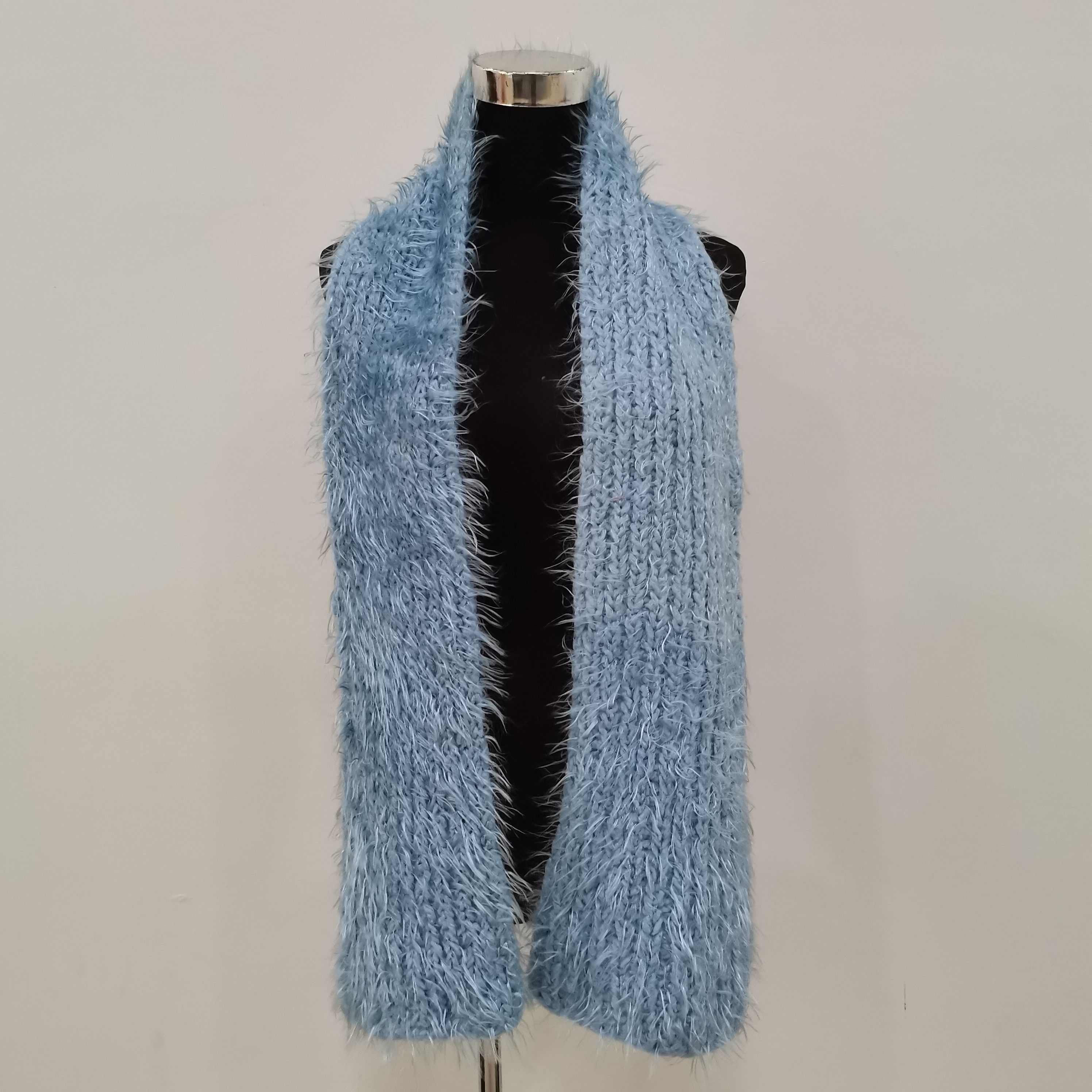 Other Fur/ Knit Scarf baby Blue Size ONE SIZE - 2 Thumbnail