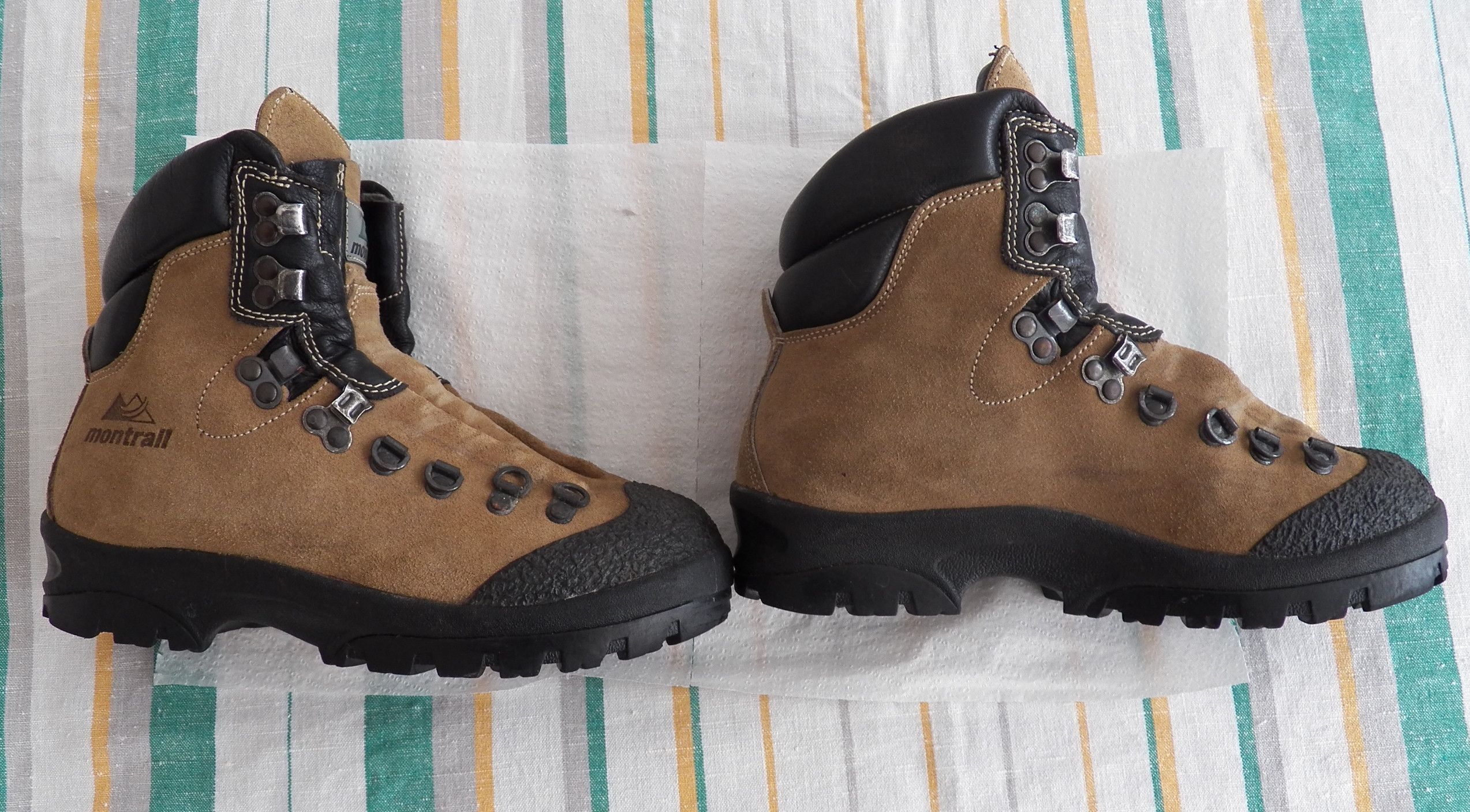 Leather Montrail Vercors Hiking Boots Tan Suede Leather US 6.5 EU 37 Size US 6.5 / IT 36.5 - 2 Thumbnail