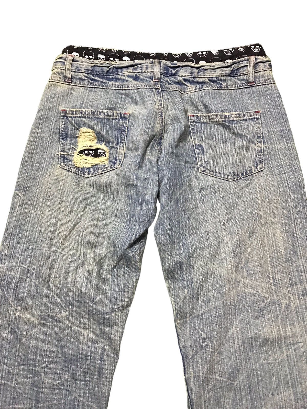 Seditionaries 🔥🔥BEST OFFER🔥🔥Double Waist Skull Patchwork Distressed Jeans Size US 32 / EU 48 - 10 Thumbnail