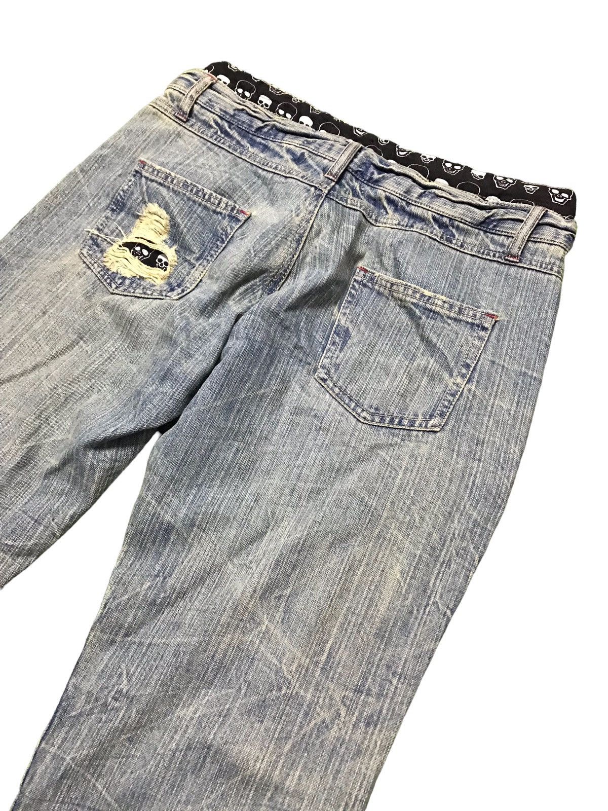 Seditionaries 🔥🔥BEST OFFER🔥🔥Double Waist Skull Patchwork Distressed Jeans Size US 32 / EU 48 - 11 Thumbnail