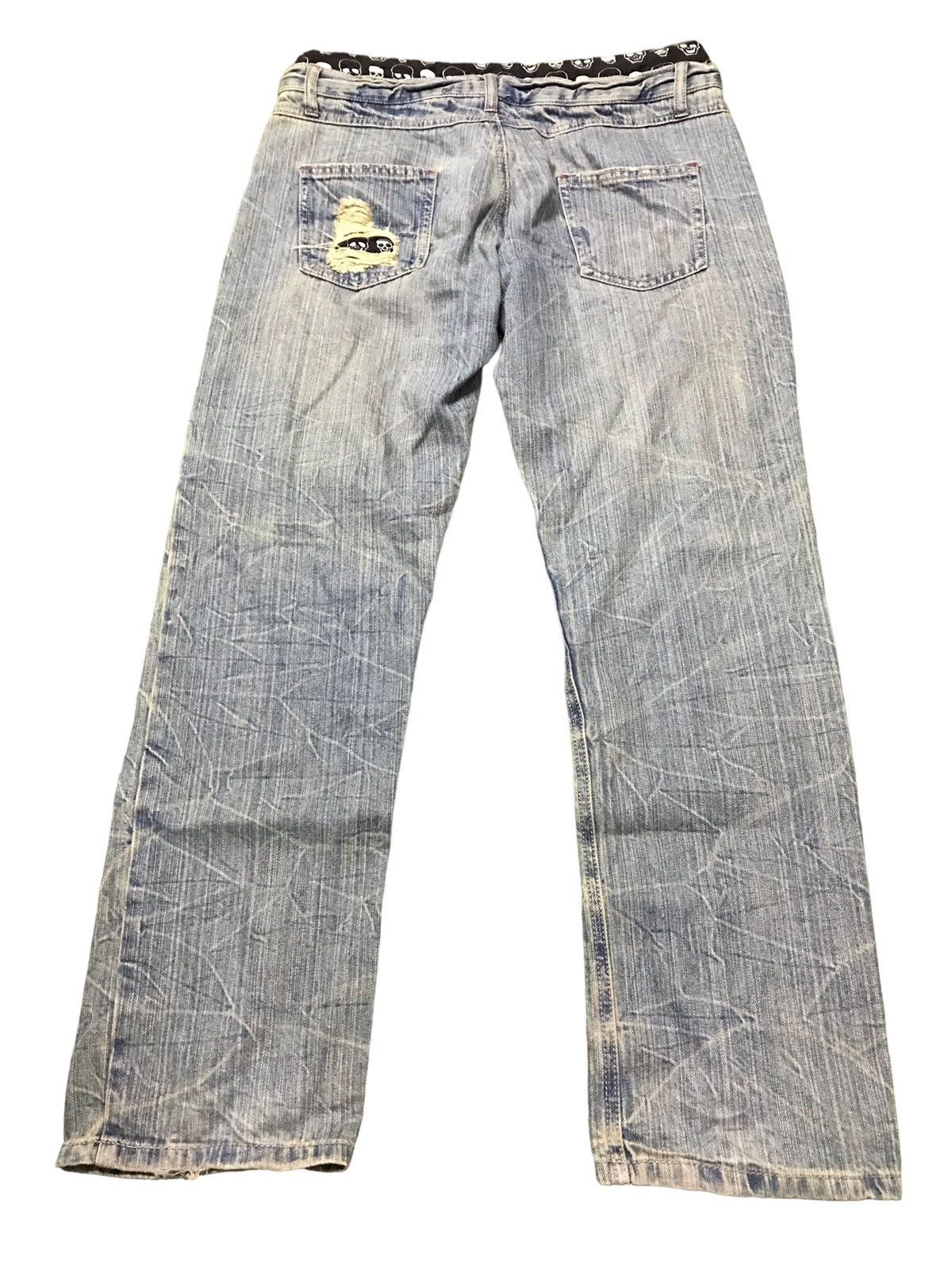 Seditionaries 🔥🔥BEST OFFER🔥🔥Double Waist Skull Patchwork Distressed Jeans Size US 32 / EU 48 - 12 Thumbnail
