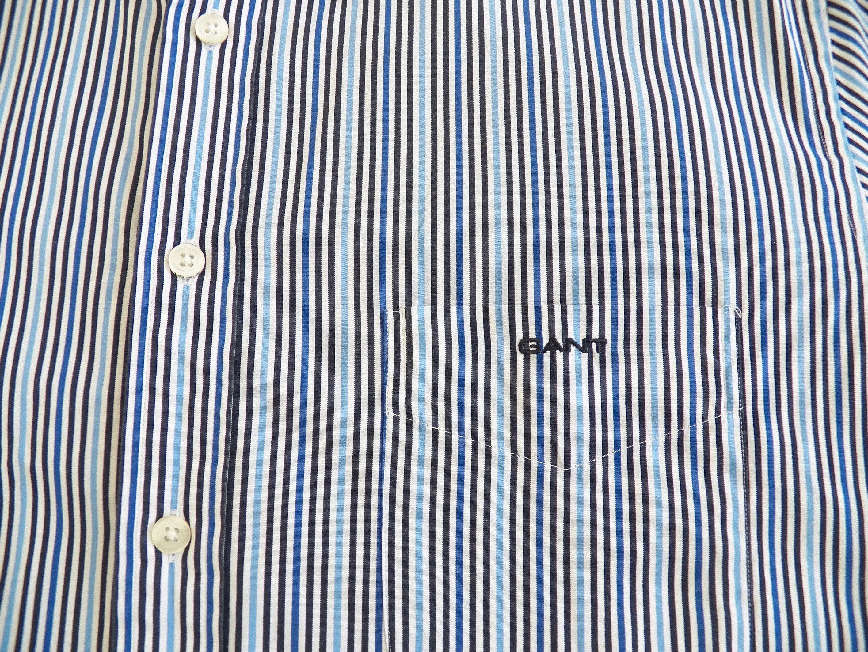 Gant Gant Study Poplin SHIRT Blue White Stripe Long Sleeve RegFit Size US L / EU 52-54 / 3 - 2 Thumbnail