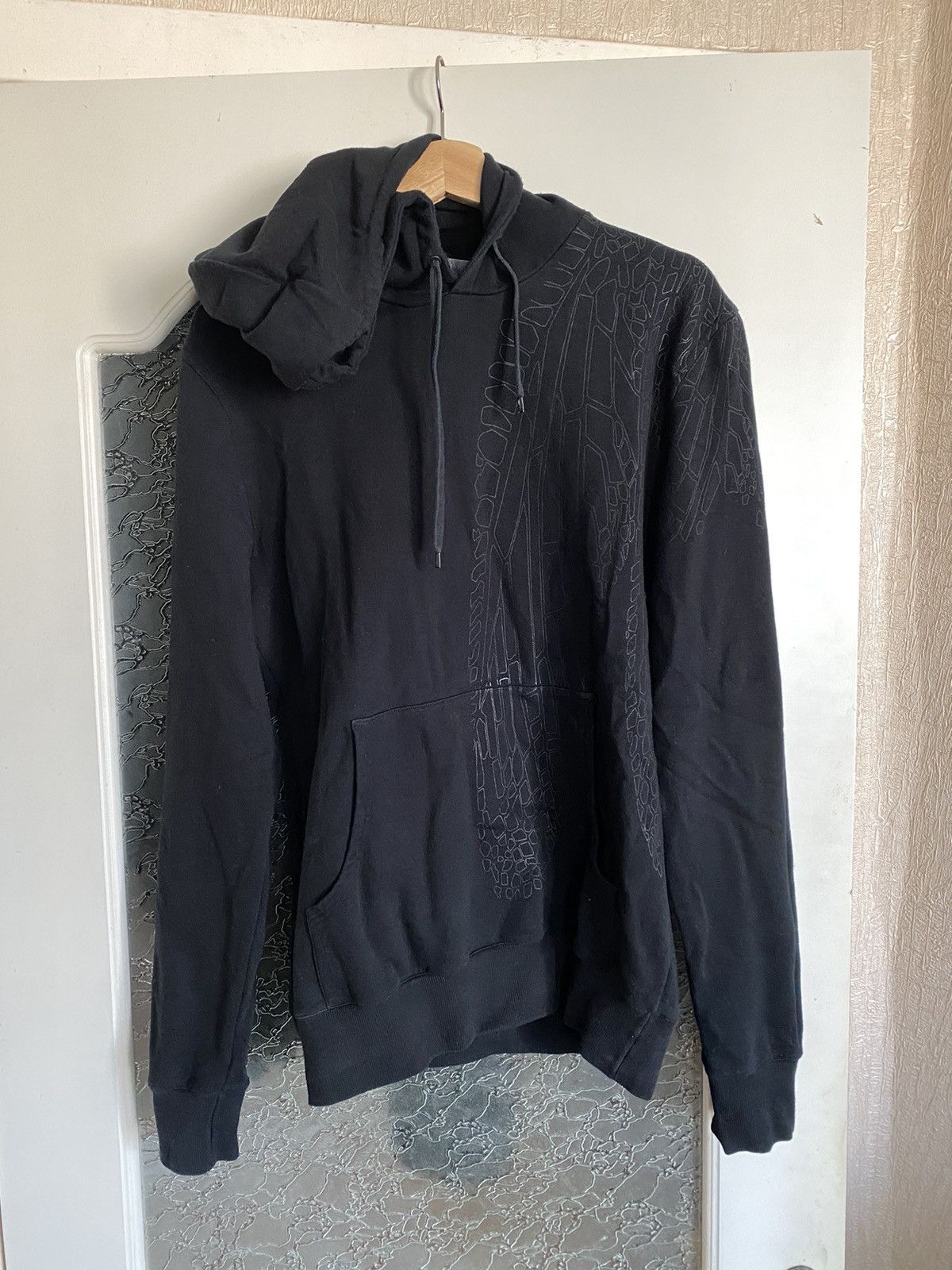image of Dior x Kris Van Assche Printed Hoodie in Black, Men's (Size Small)