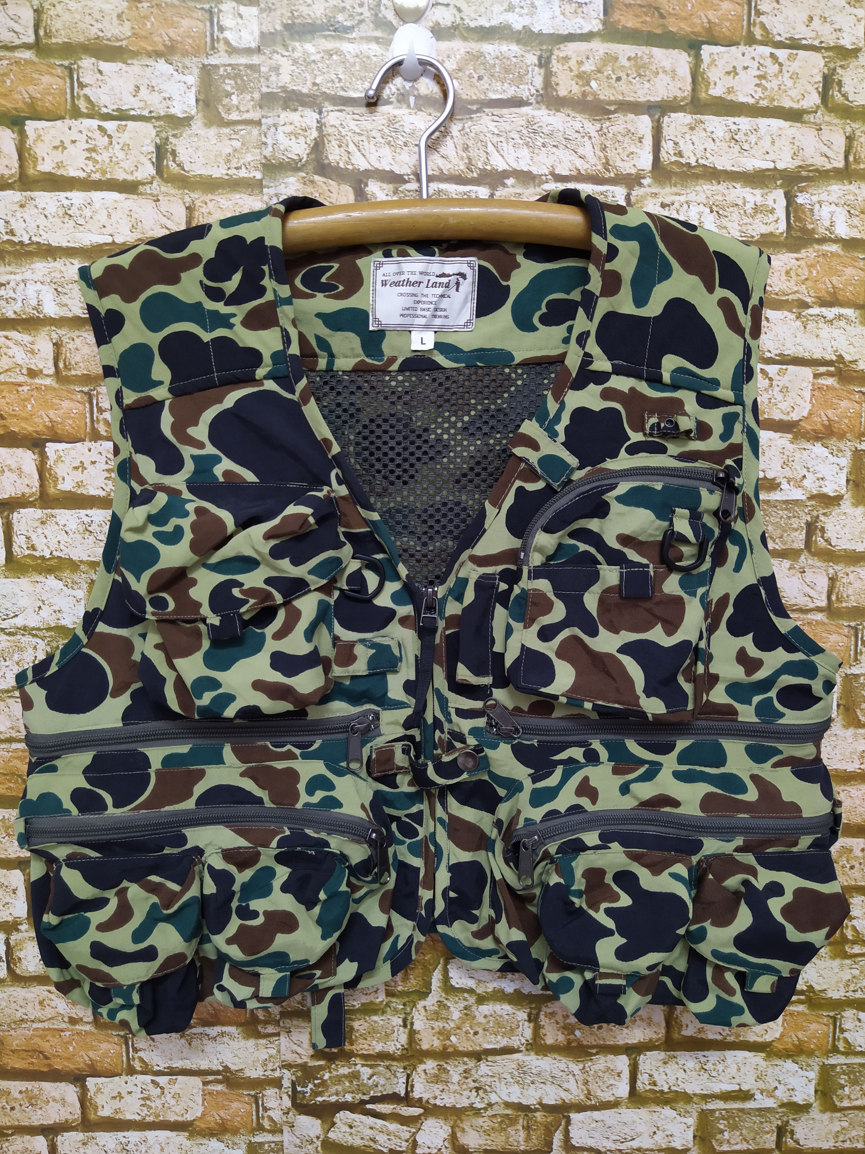 Japanese Brand WEATHER LAND JAPAN TACTICAL MULTI POCKET VEST (B460) Size US L / EU 52-54 / 3 - 1 Thumbnail