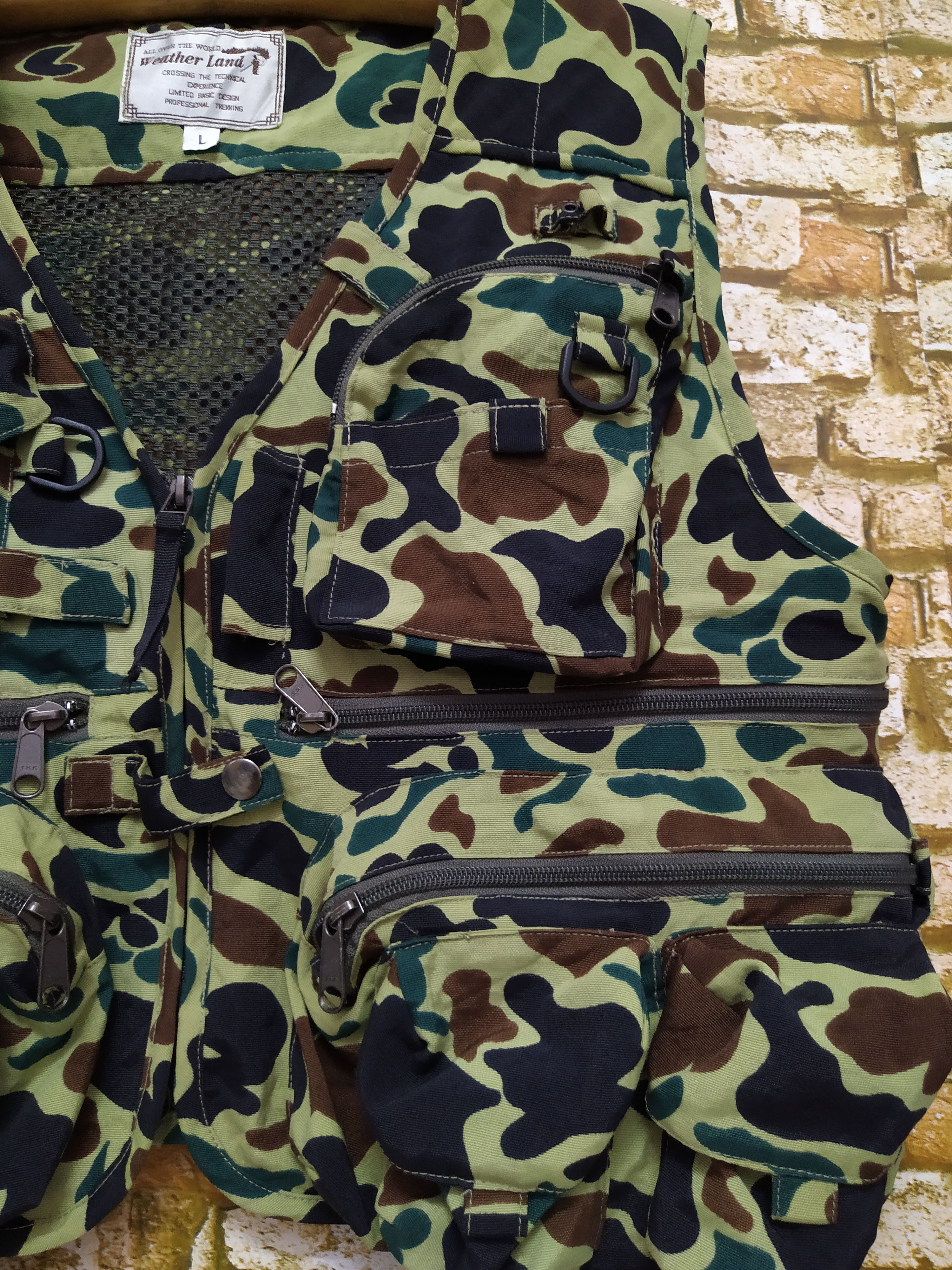 Japanese Brand WEATHER LAND JAPAN TACTICAL MULTI POCKET VEST (B460) Size US L / EU 52-54 / 3 - 2 Thumbnail