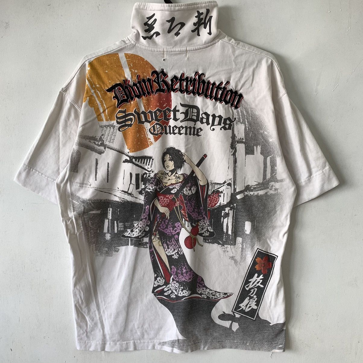 Japanese Brand Divine Retribution Samurai Sukajan Style Polo Shirt Size US XL / EU 56 / 4 - 2 Thumbnail