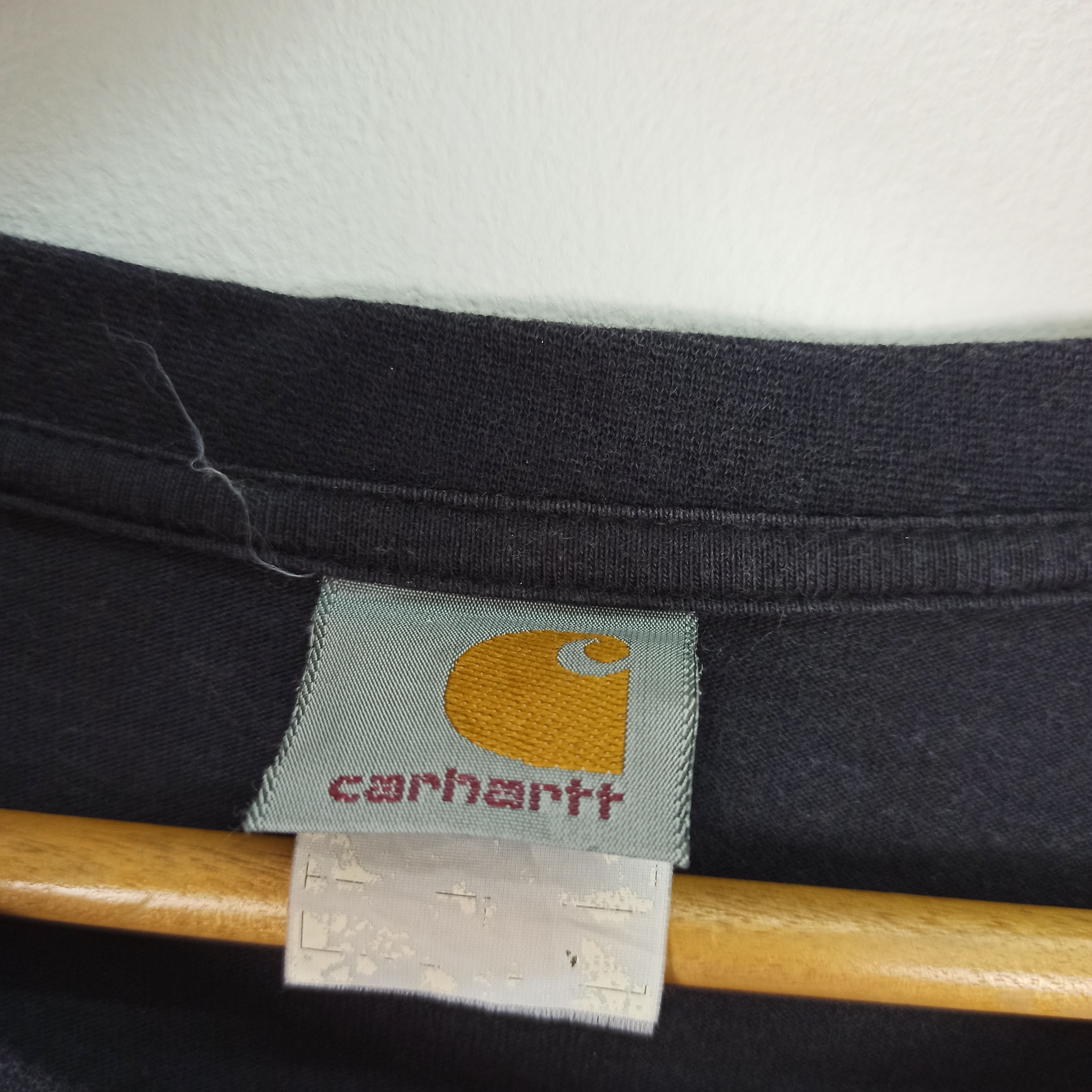 Rare Carhartt Big Logo Long Sleece Tshirt