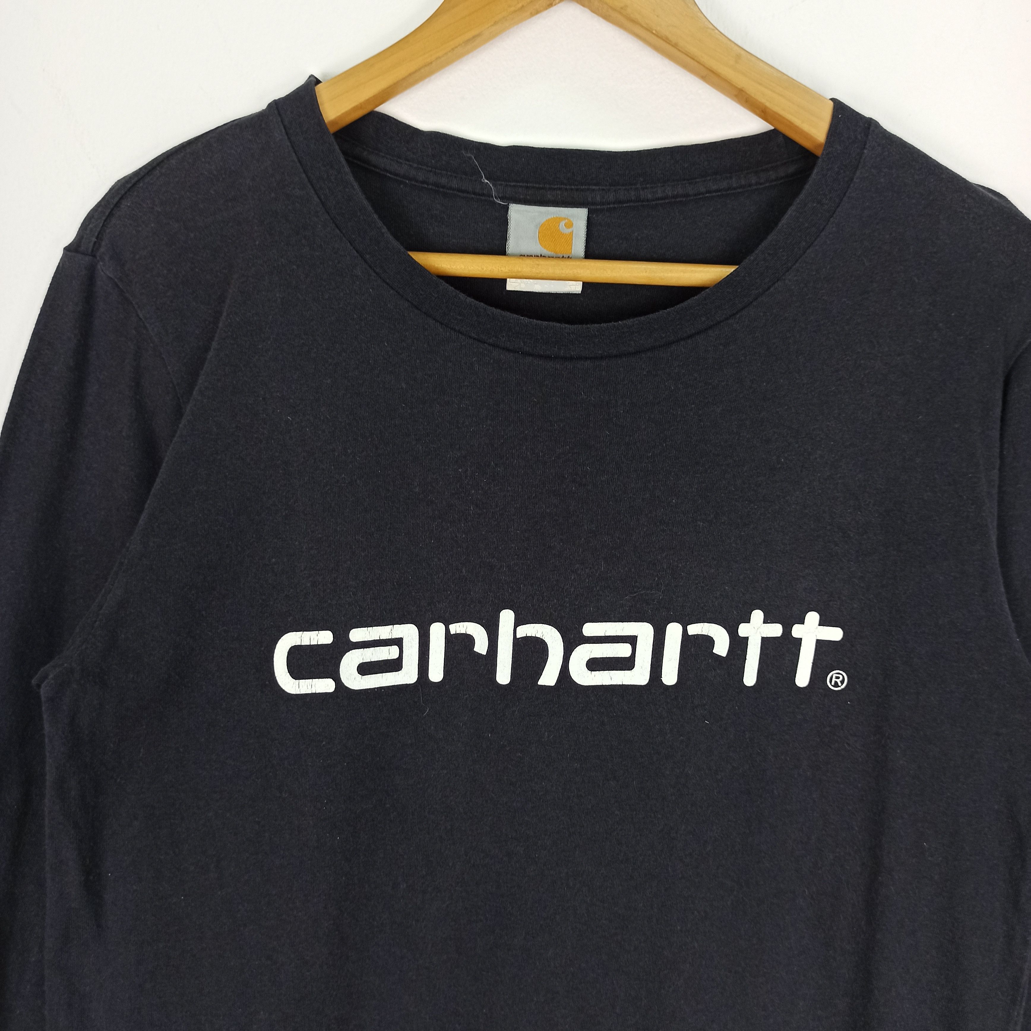 Rare Carhartt Big Logo Long Sleece Tshirt