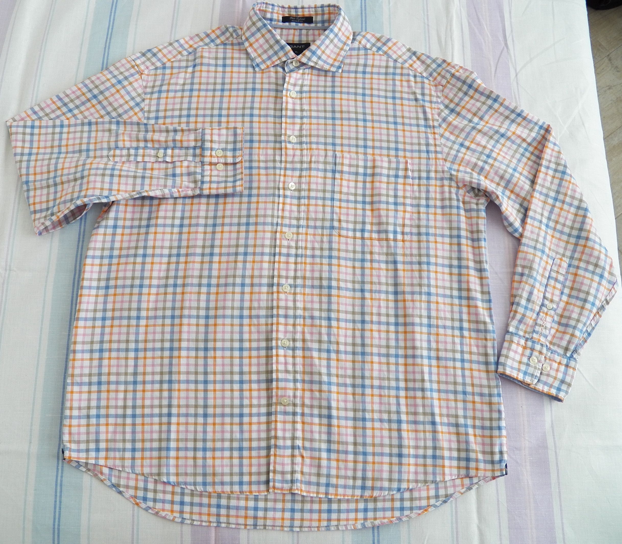 Gant GANT Ohio Oxford SHIRT multi check cotton long sleeve RegFit Size US XL / EU 56 / 4 - 1 Thumbnail
