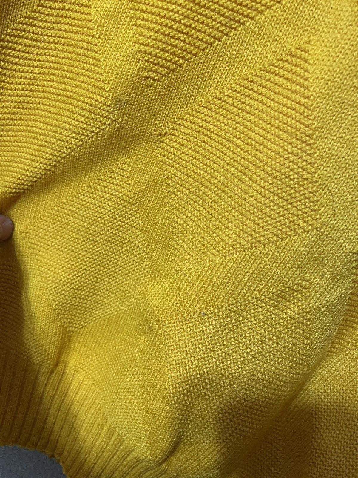 Vintage Vintage Mustard Plug Cable Knit Sweater Size US XL / EU 56 / 4 - 3 Thumbnail
