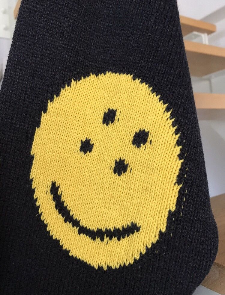 Kapital × Kapital Kountry KAPITAL 5G COTTON KNIT SMILIE (SMILE) PATCH SWEATER- BLACK Size US S / EU 44-46 / 1 - 11 Thumbnail