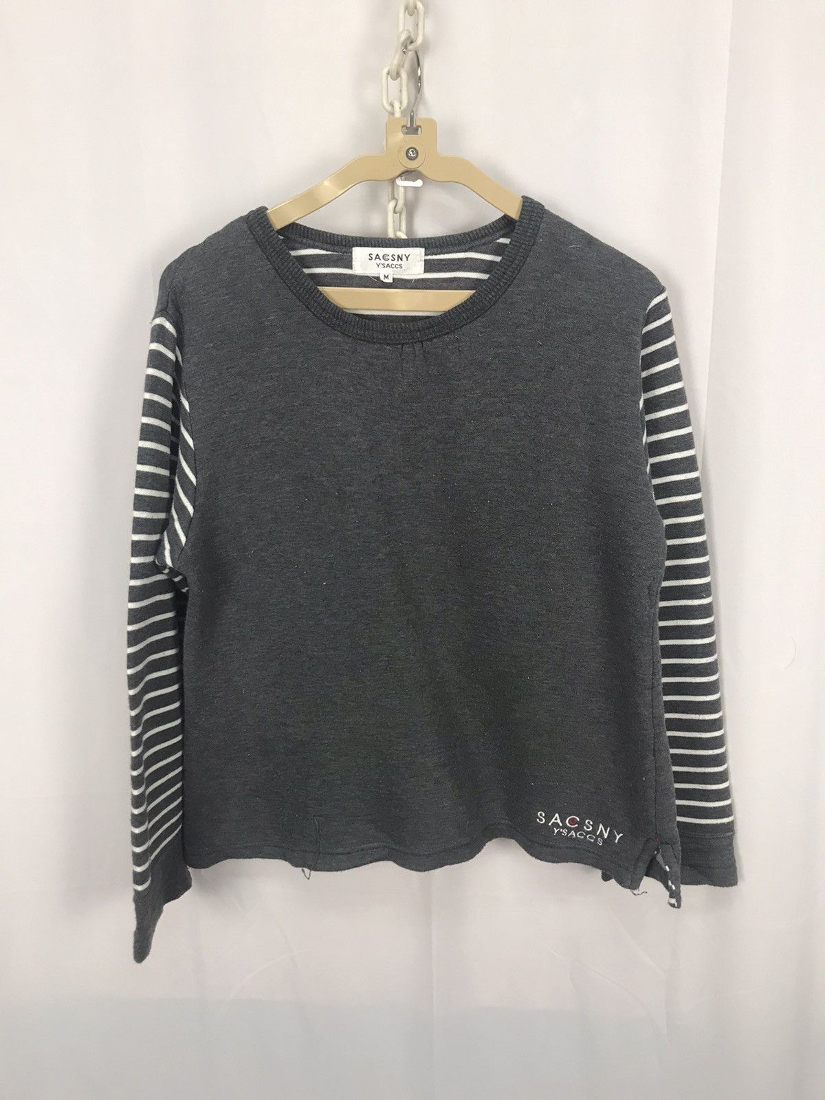 Japanese Brand × Yohji Yamamoto Sacsny y’saccs croptop sweatshirt Size US M / EU 48-50 / 2 - 6 Thumbnail