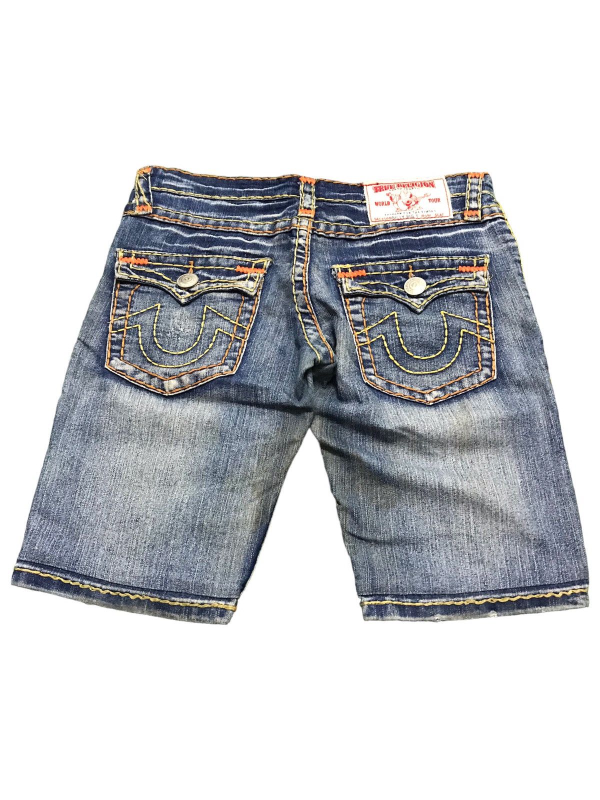 True Religion × Vintage Vintage True Religion Billy Big T Short Denim Jeans Size US 32 / EU 48 - 11 Thumbnail