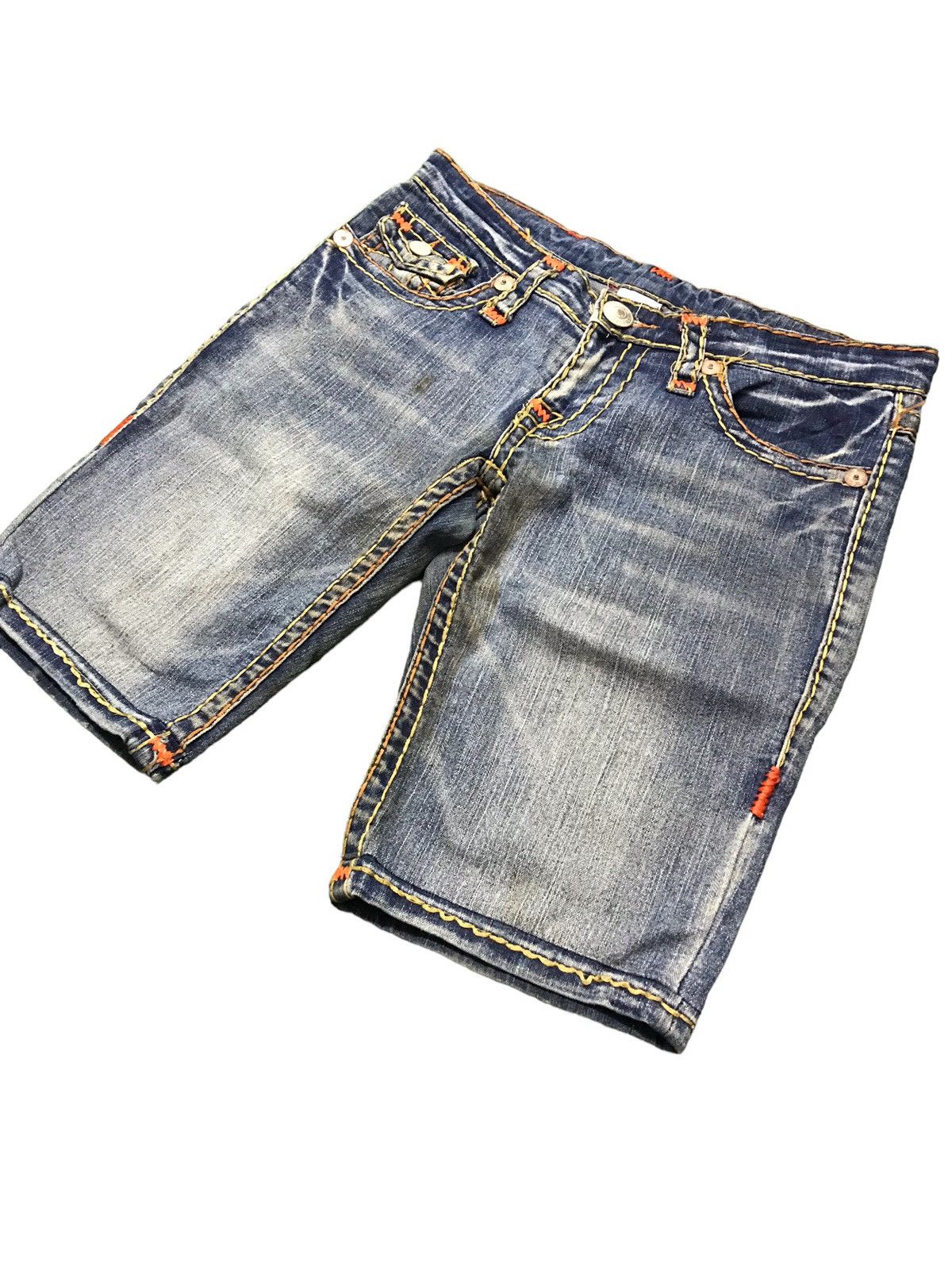 True Religion × Vintage Vintage True Religion Billy Big T Short Denim Jeans Size US 32 / EU 48 - 3 Thumbnail