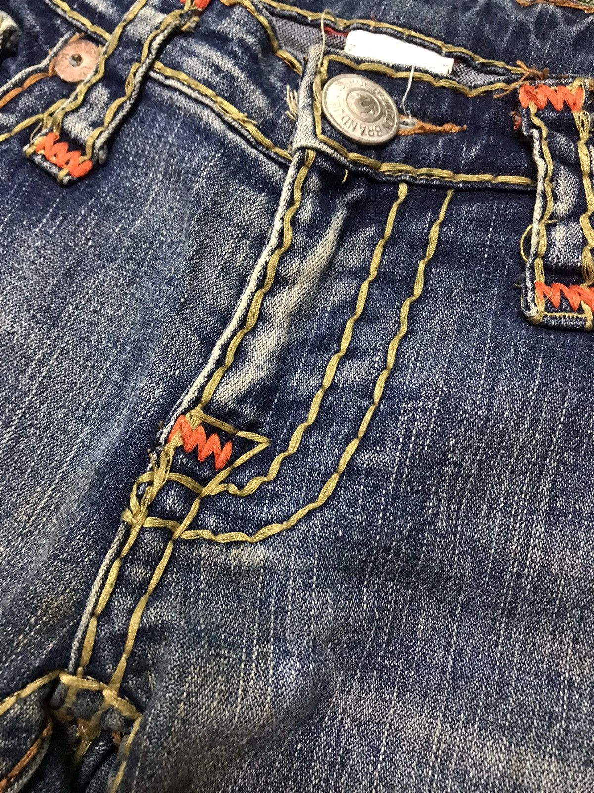 True Religion × Vintage Vintage True Religion Billy Big T Short Denim Jeans Size US 32 / EU 48 - 5 Thumbnail