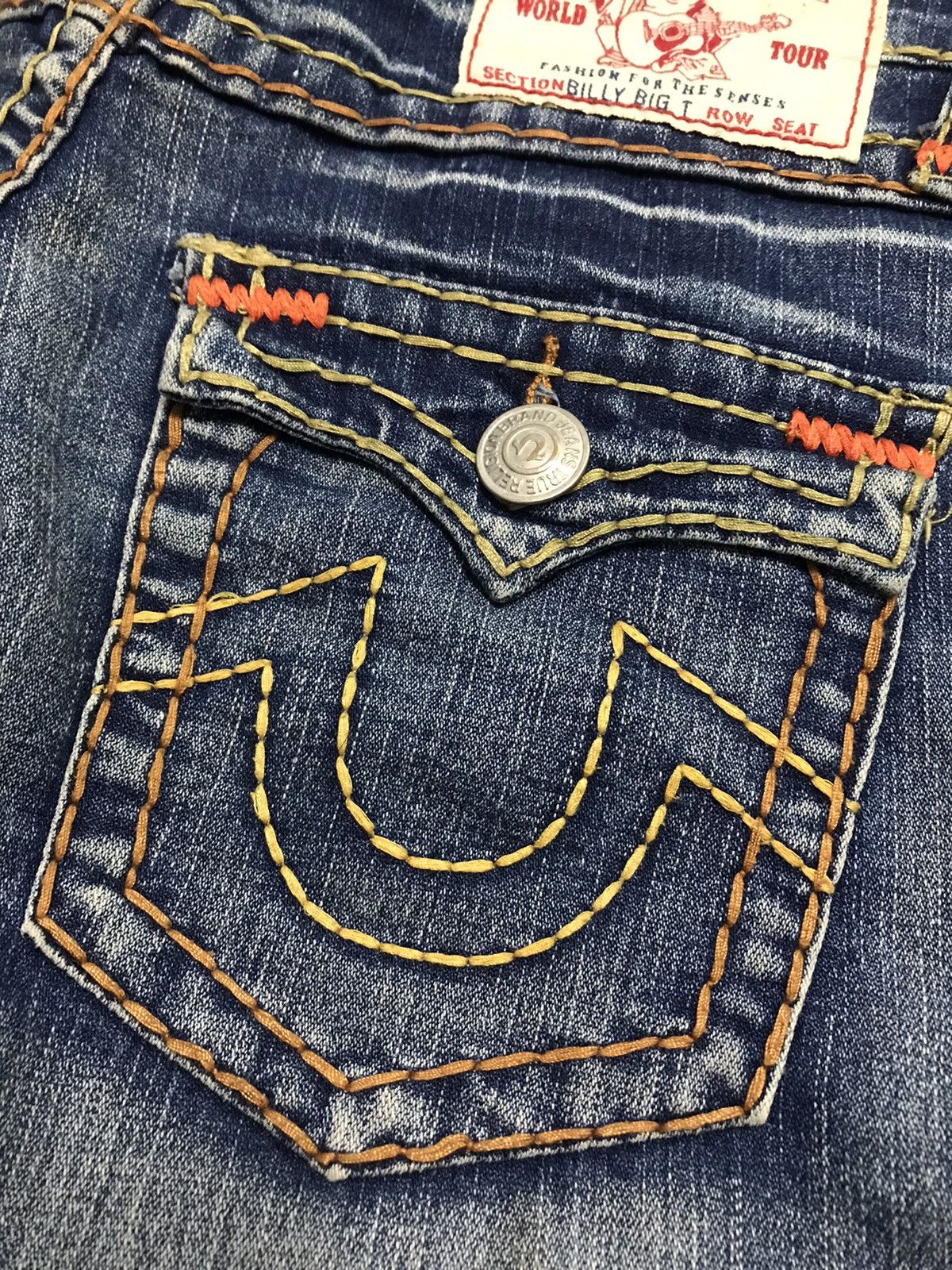 True Religion × Vintage Vintage True Religion Billy Big T Short Denim Jeans Size US 32 / EU 48 - 10 Thumbnail