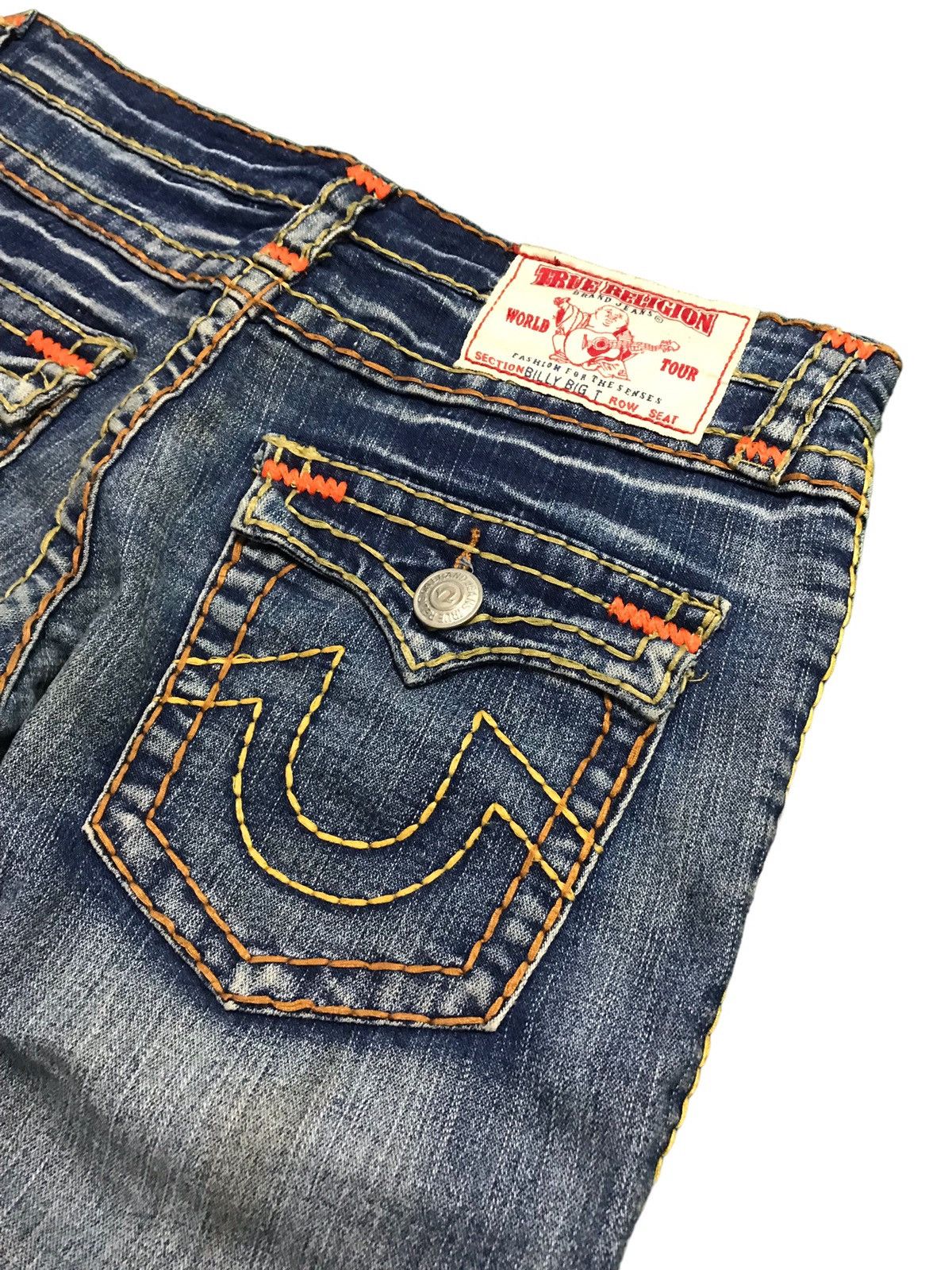 True Religion × Vintage Vintage True Religion Billy Big T Short Denim Jeans Size US 32 / EU 48 - 8 Thumbnail