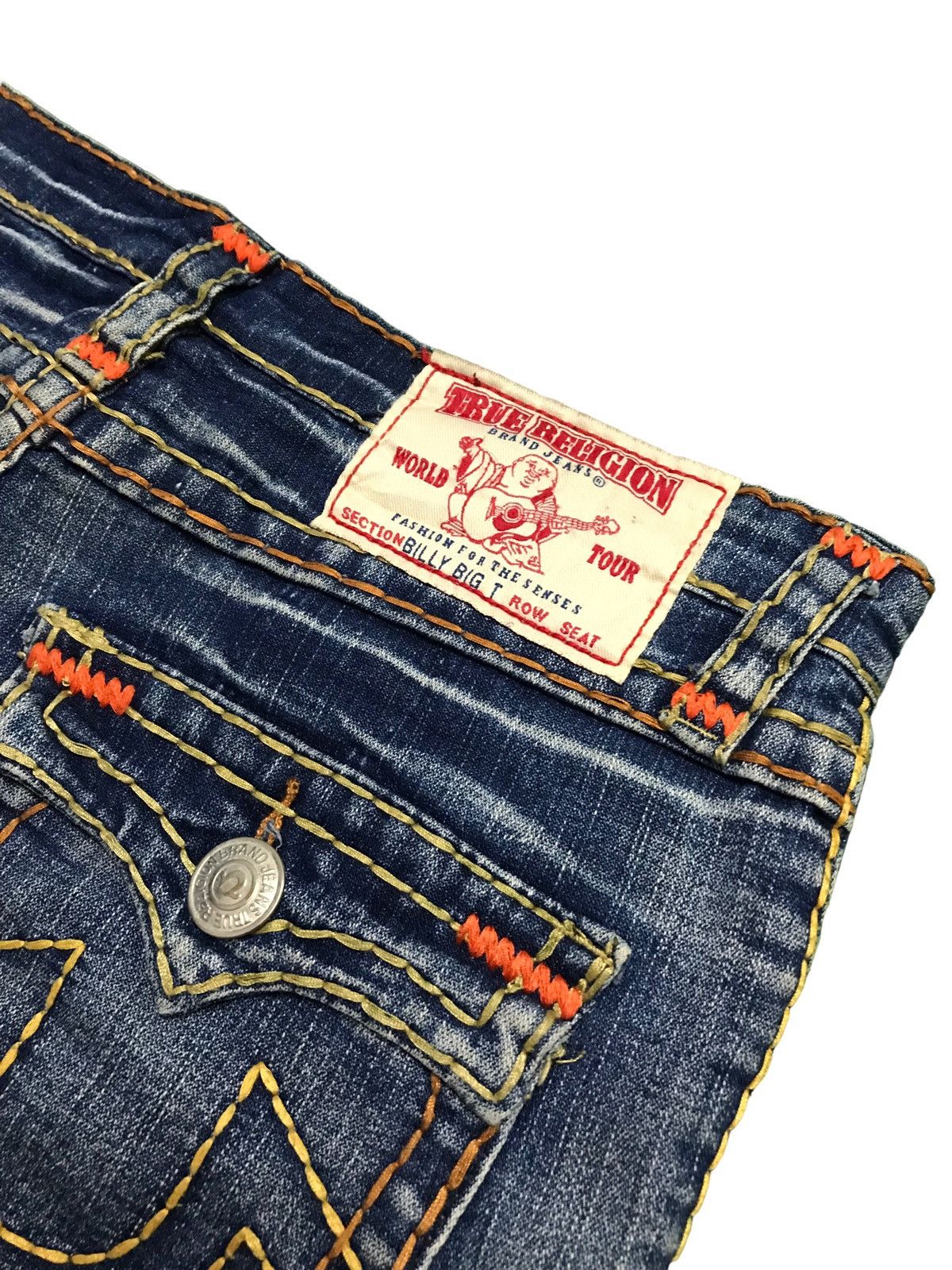 True Religion × Vintage Vintage True Religion Billy Big T Short Denim Jeans Size US 32 / EU 48 - 9 Thumbnail