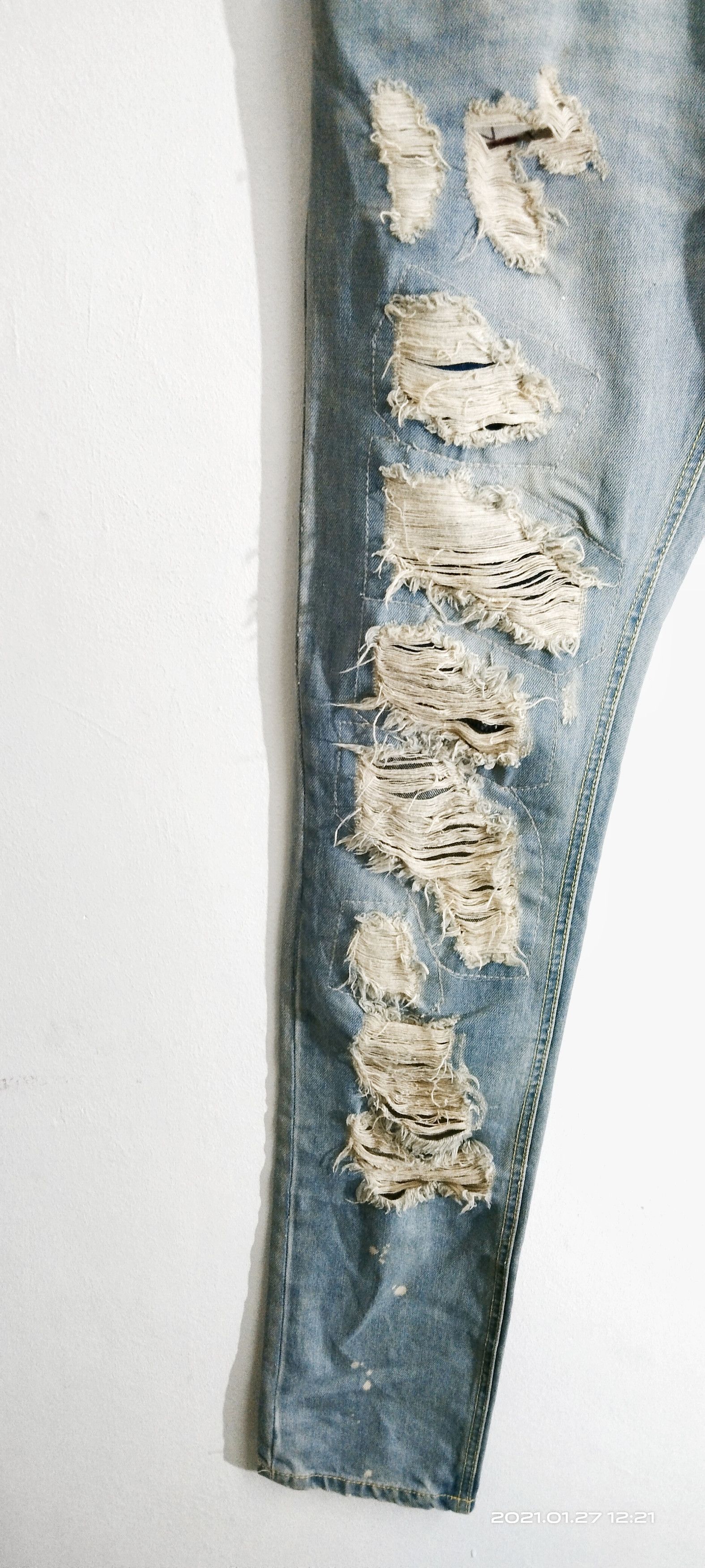 Seditionaries DISTRESSED RIPED PLAYME JEANS INSPIRED FOG Size US 30 / EU 46 - 4 Thumbnail